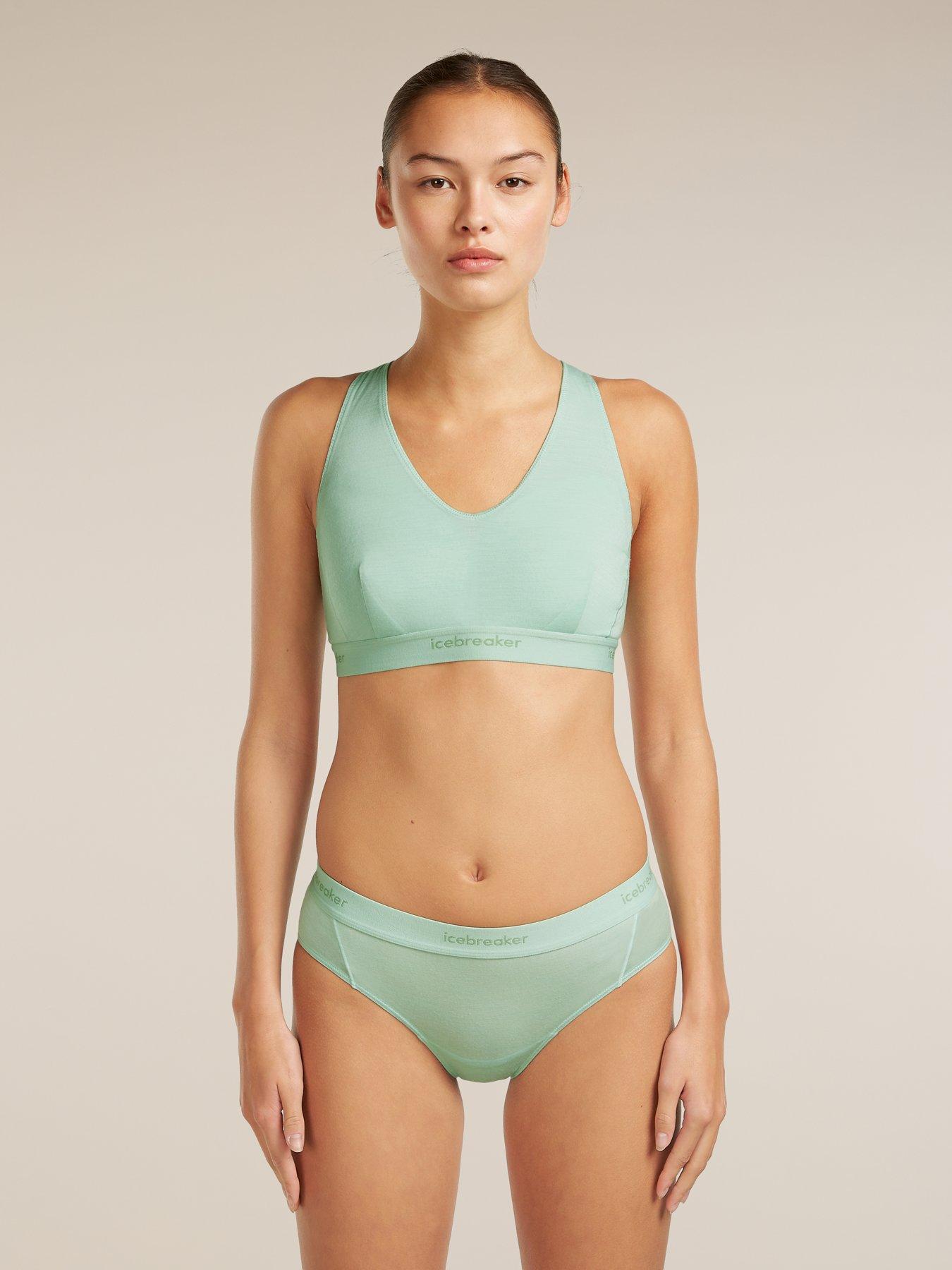 Icebreaker Womens Merino 125 Cool-Lite Sprite Racerback Bra - Green