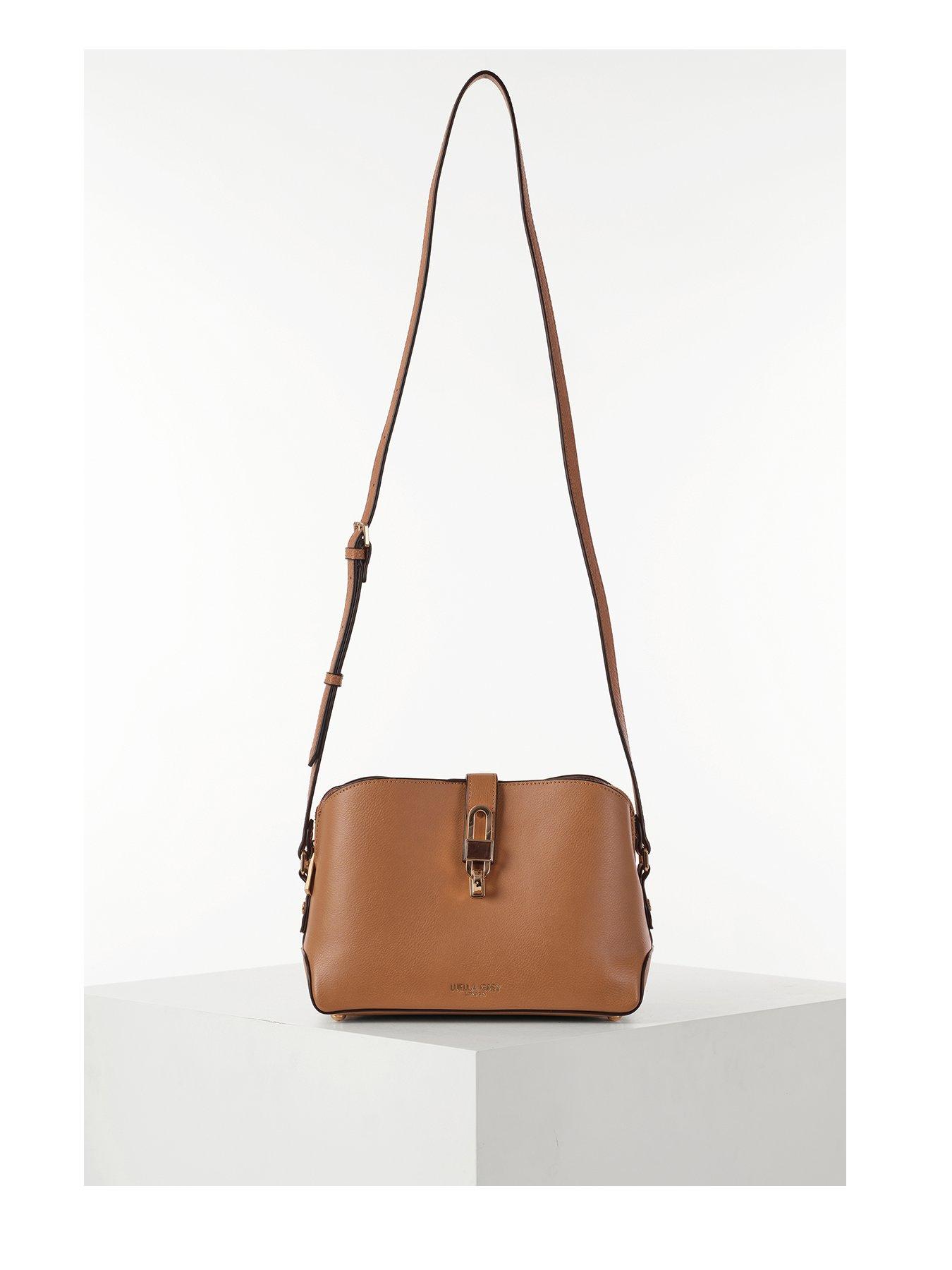 Image 2 of 4 of Luella Grey Margy zip Top Crossbody Bag In Camel