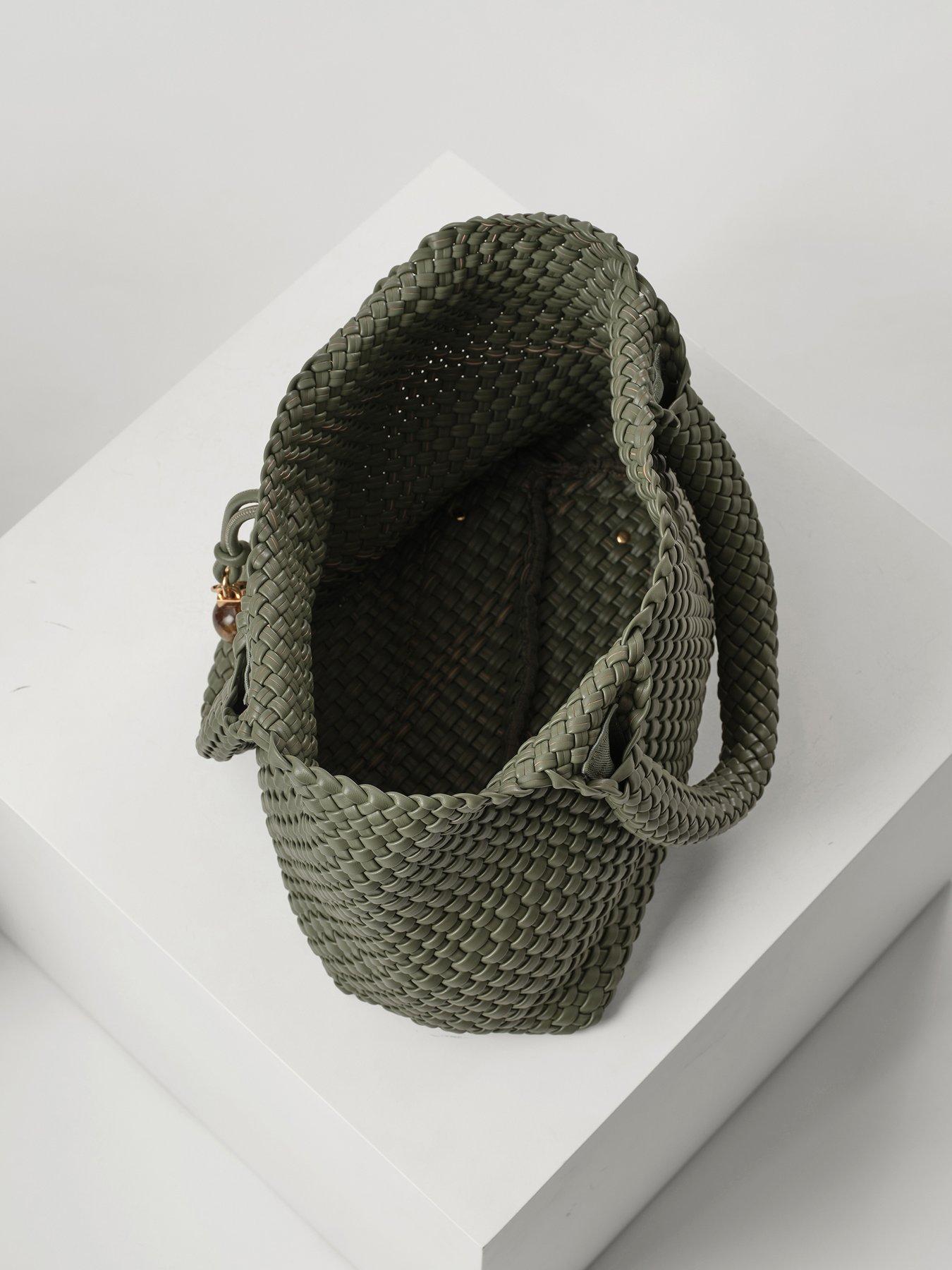 Image 5 of 7 of Luella Grey Saskia Khaki Large Woven Tote