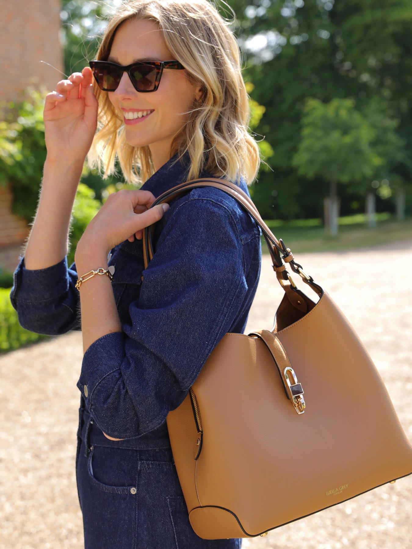 Luella Grey Romany Camel Hobo Tote Bag - Beige