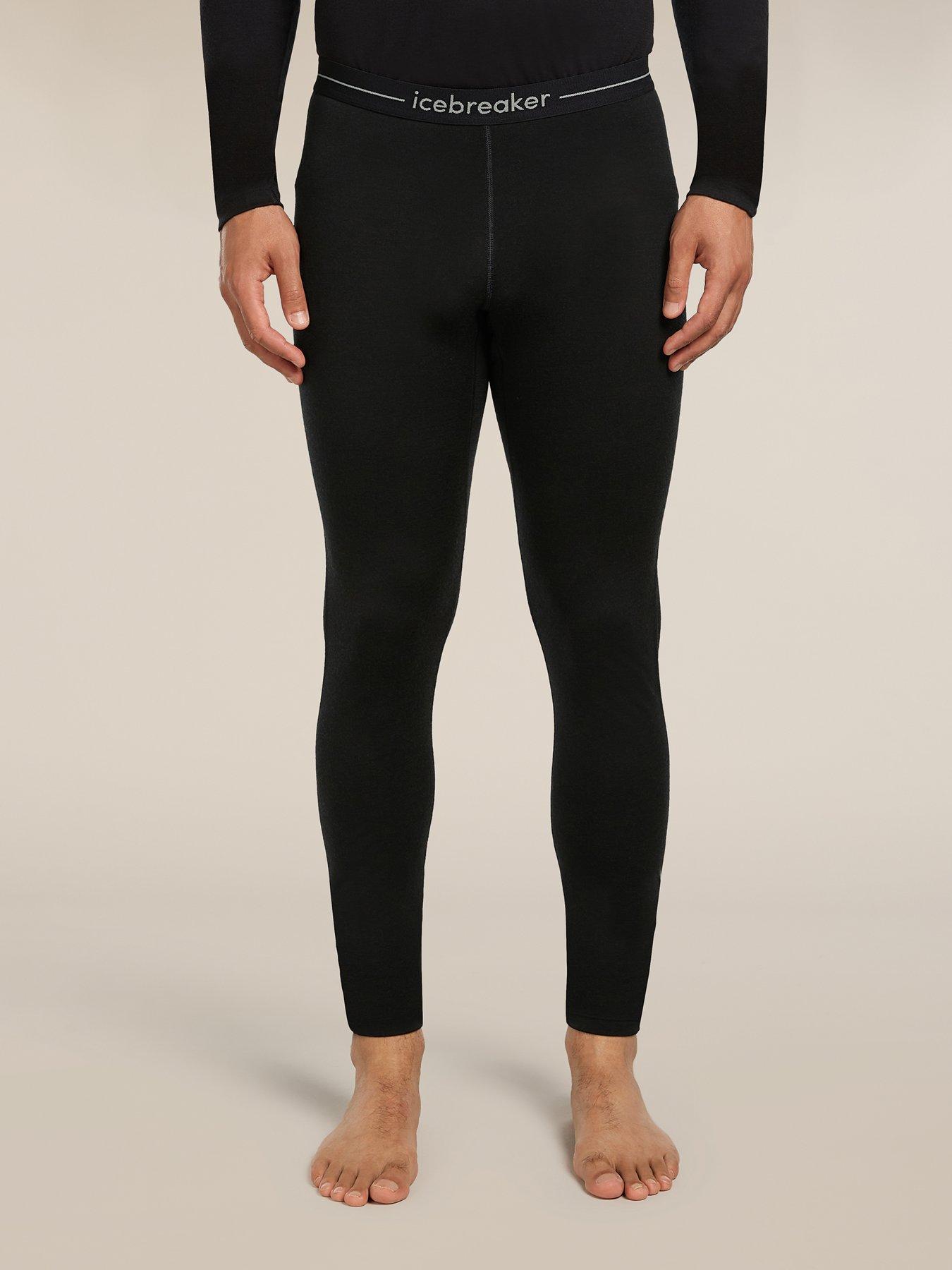 Icebreaker Mens 200 Oasis Baselayer Leggings, Black, Size M, Men
