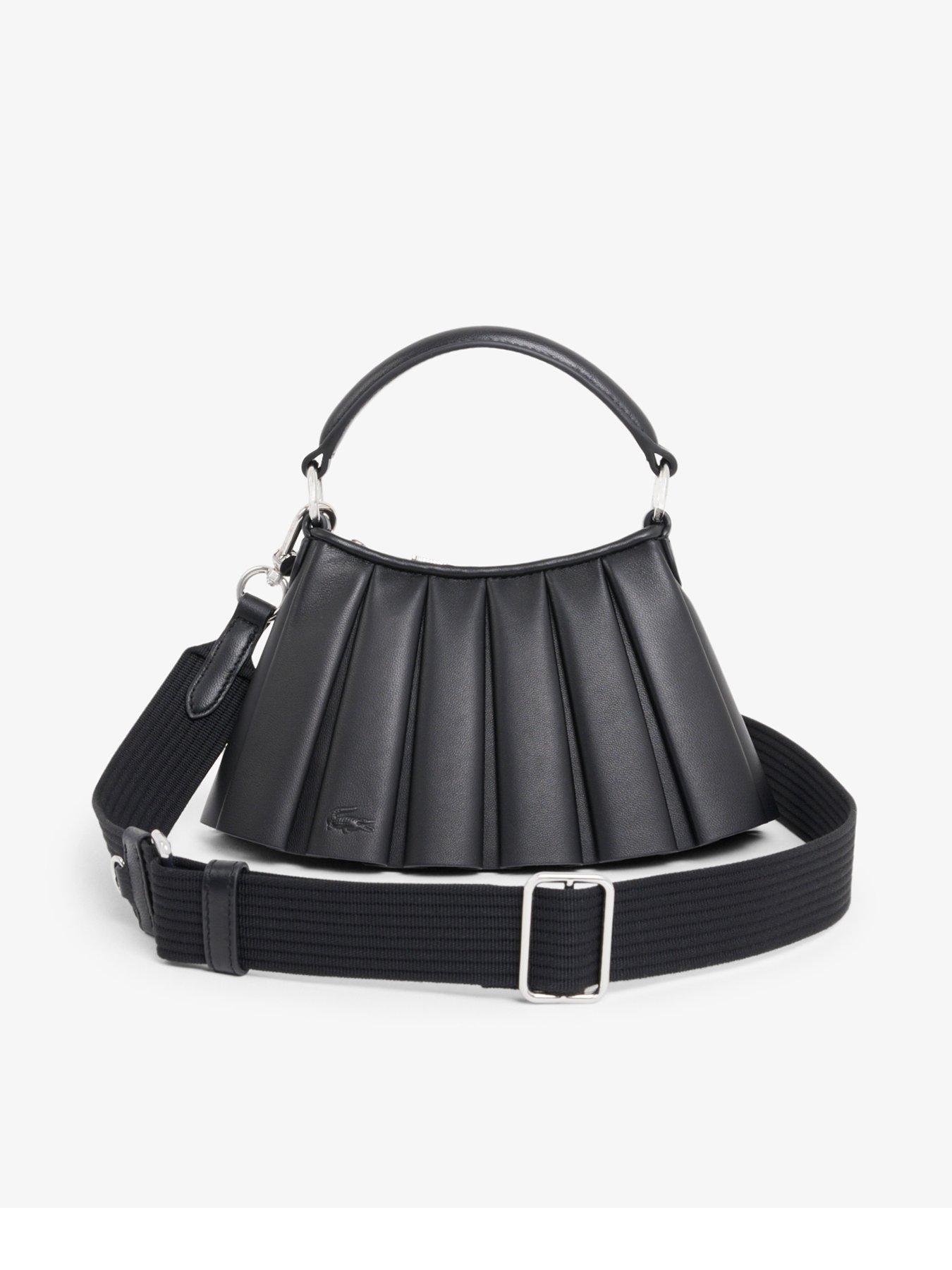 Image 1 of 5 of Lacoste Mini Leglen Pleated Bag - Black
