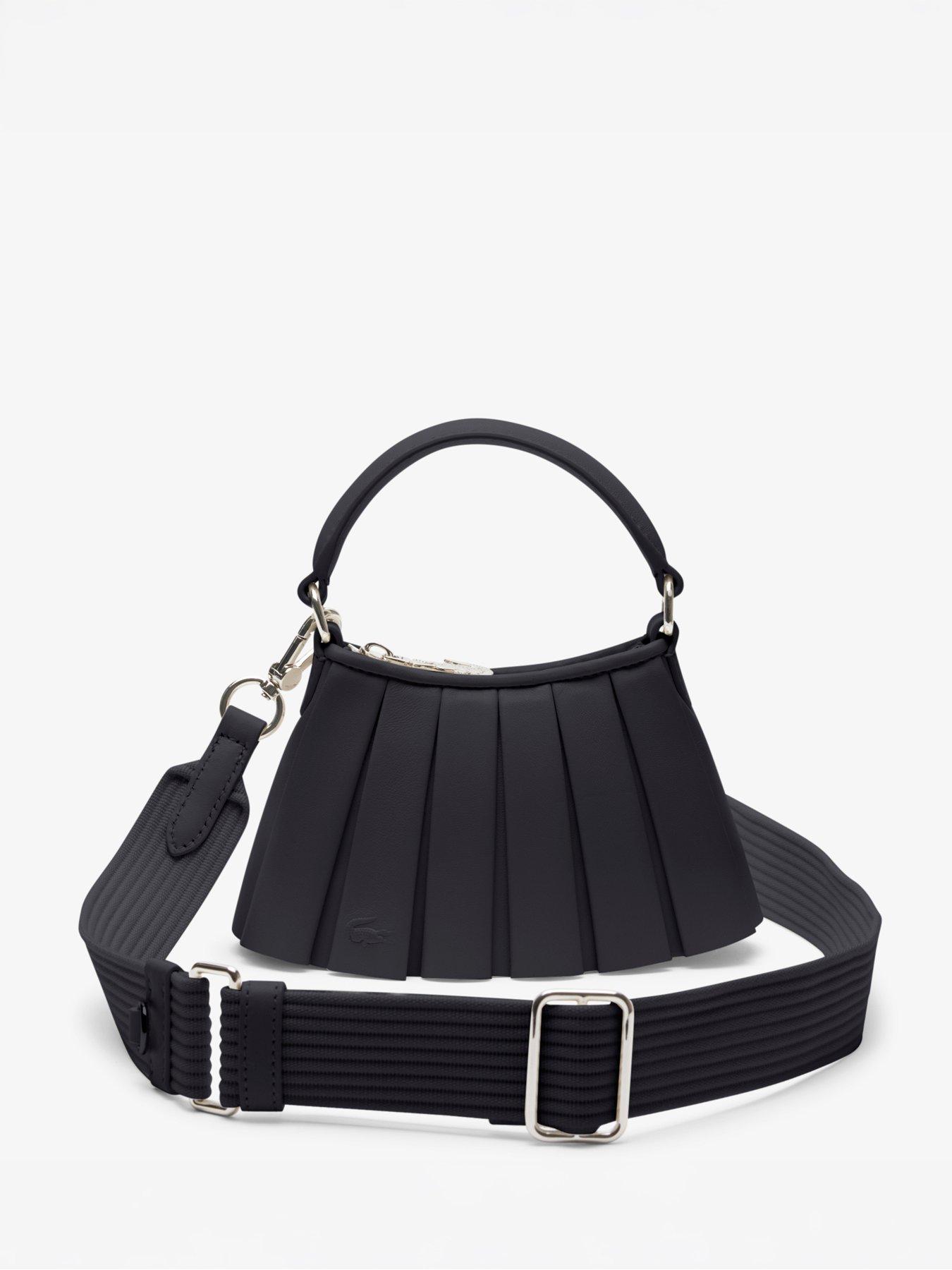 Image 2 of 5 of Lacoste Mini Leglen Pleated Bag - Black