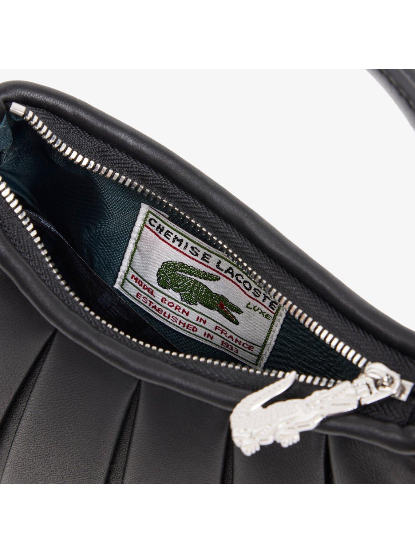 Image 4 of 5 of Lacoste Mini Leglen Pleated Bag - Black