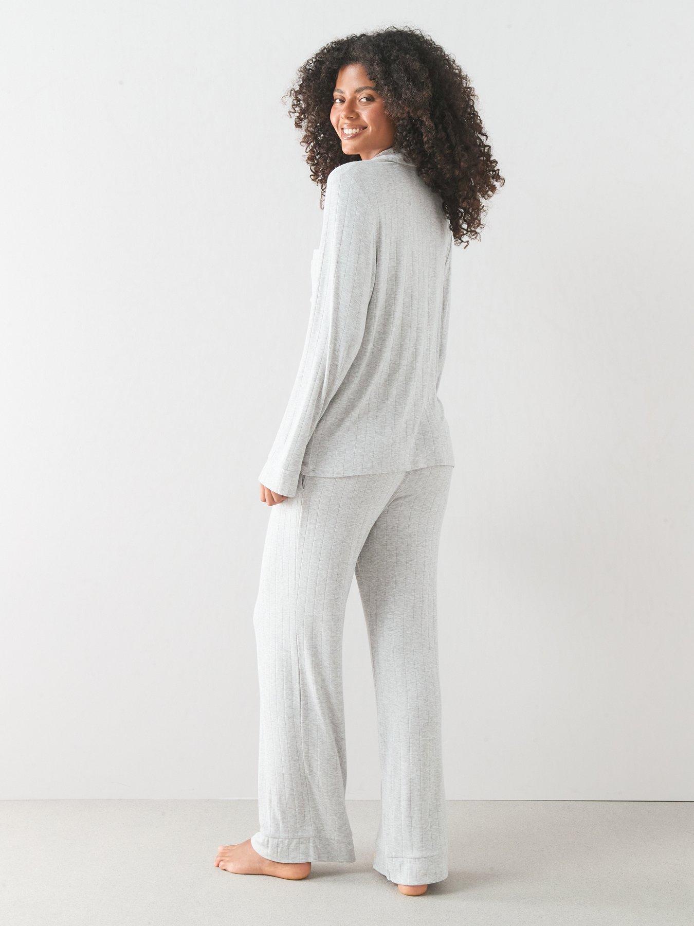 Image 2 of 7 of The Very Collection Soft Touch Revere Pyjama Set - Grey