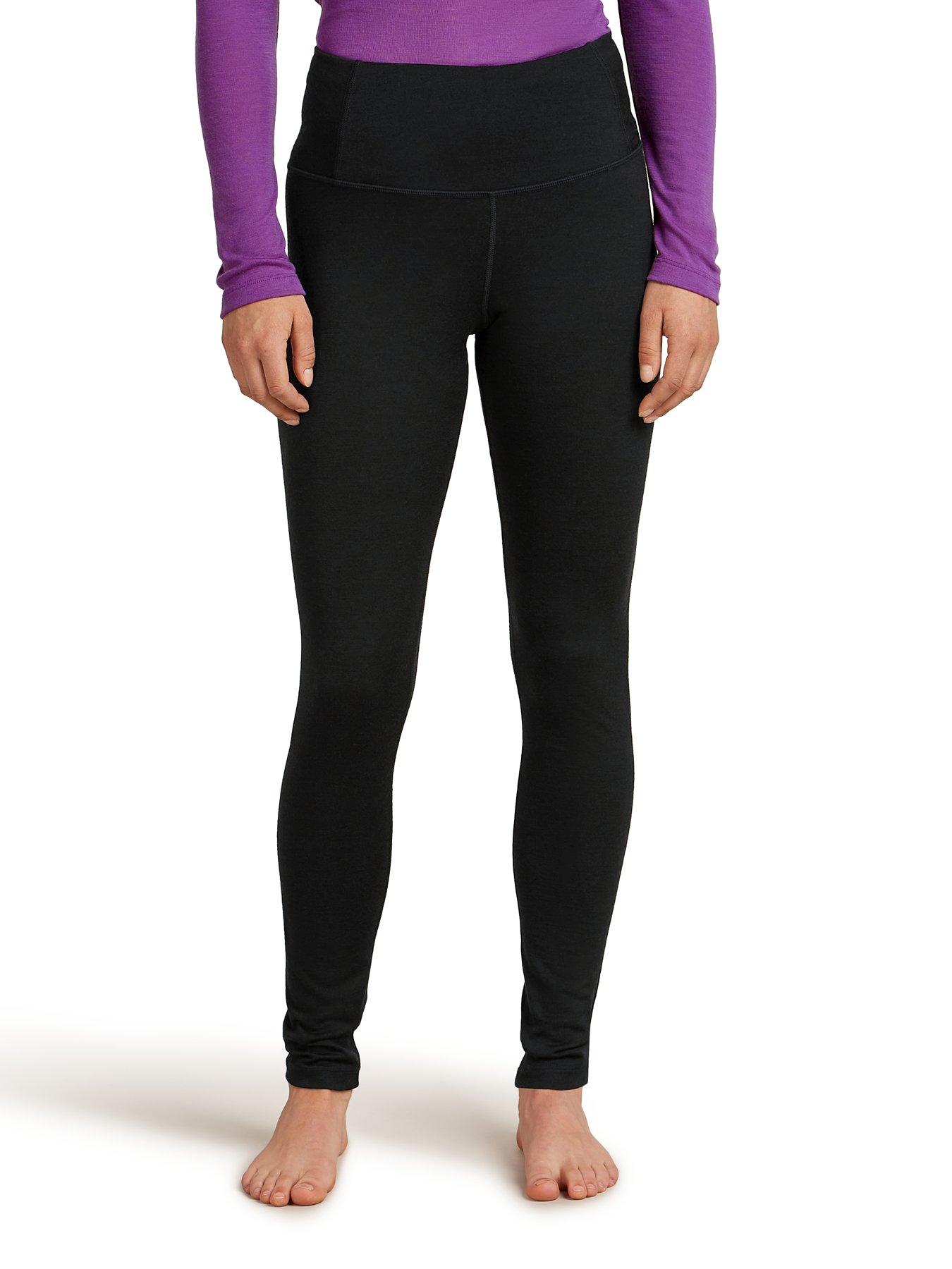 Icebreaker Womens Merino 200 Oasis High Rise Legings - Black