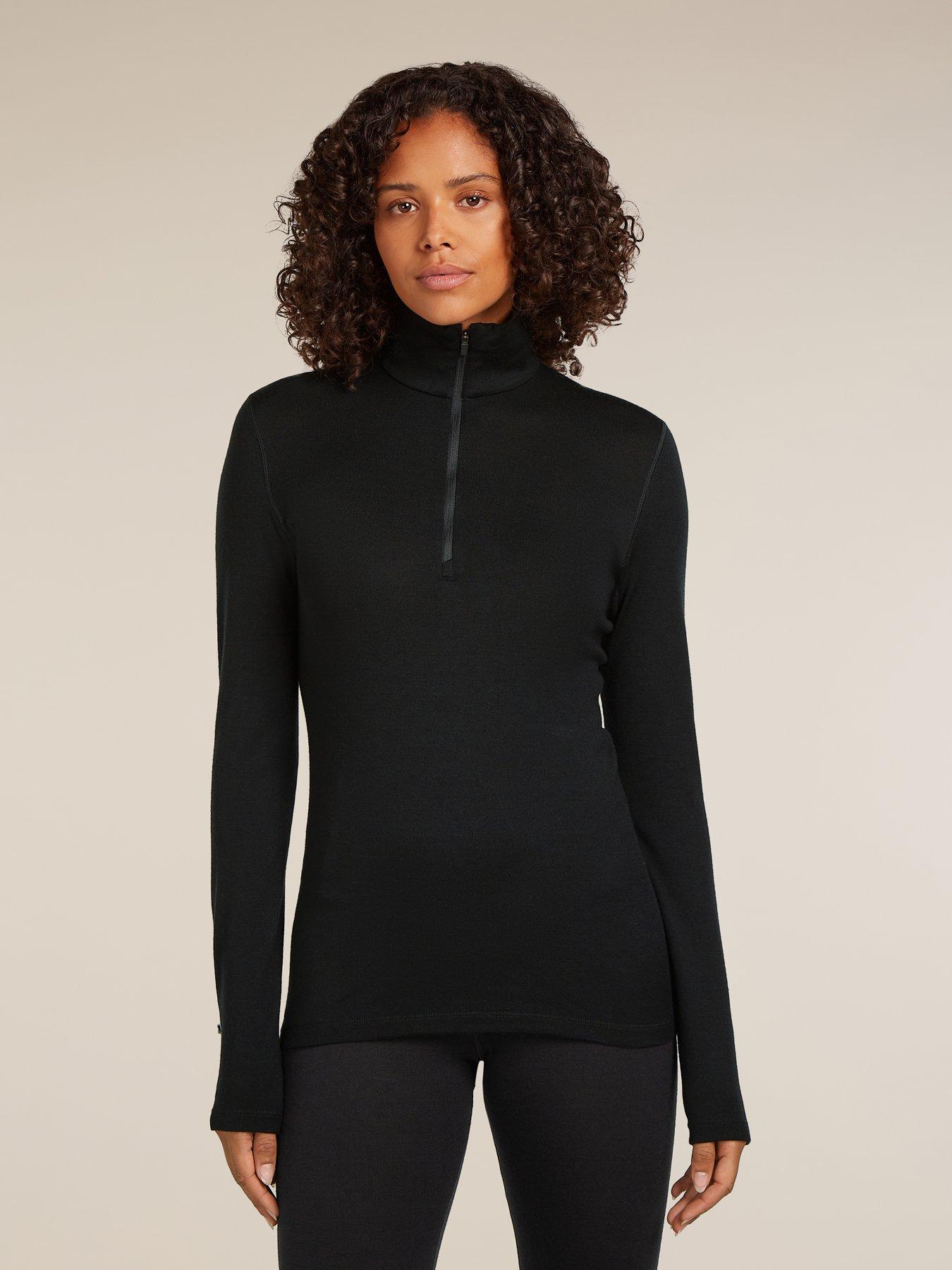 Icebreaker Womens 260 Tech 1/2 Zip Top - Black