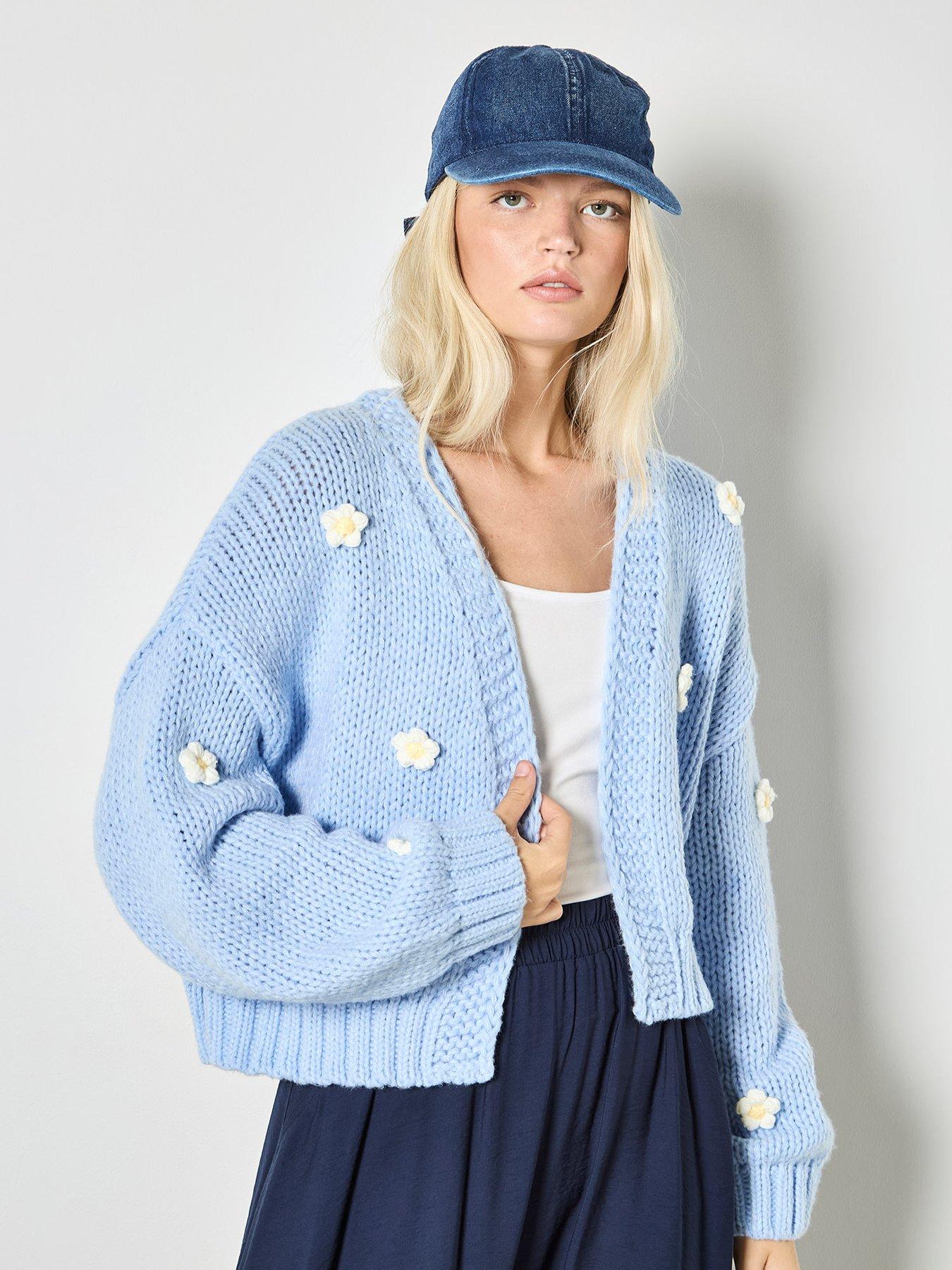 Apricot Apricot Colourful Daisies Open Cardigan