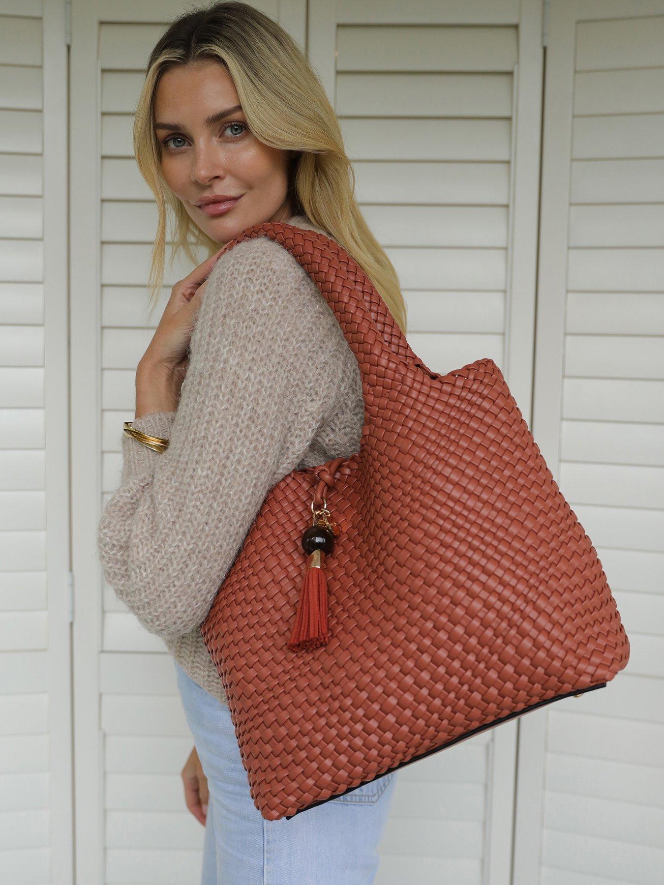 Luella Grey Saskia Tuscan Blush Large Woven Tote