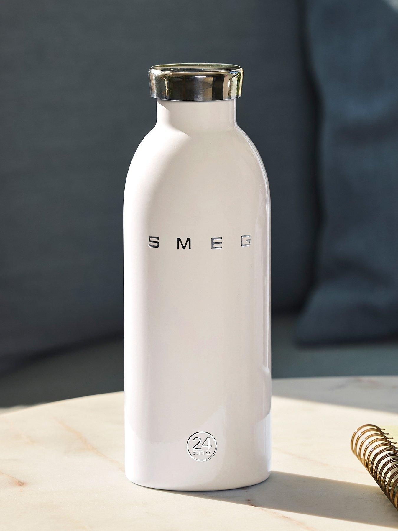 Smeg 24Bottles Lightweight And Leakproof Clima Bottle, Stainless Steel, 500ml, White