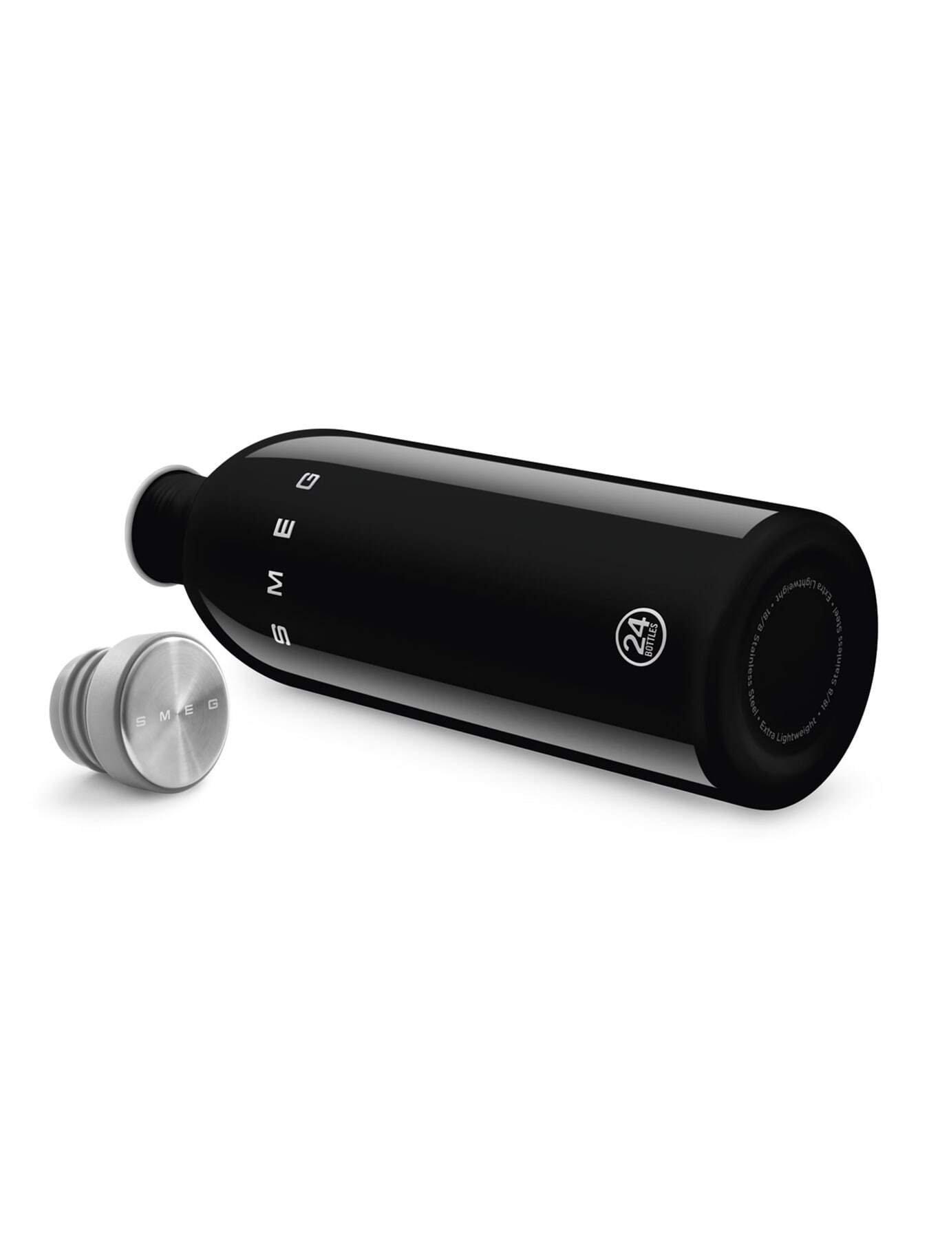 Image 3 of 6 of Smeg 24Bottles Lightweight And Leakproof Urban Bottle, Stainless Steel, 1l, Black
