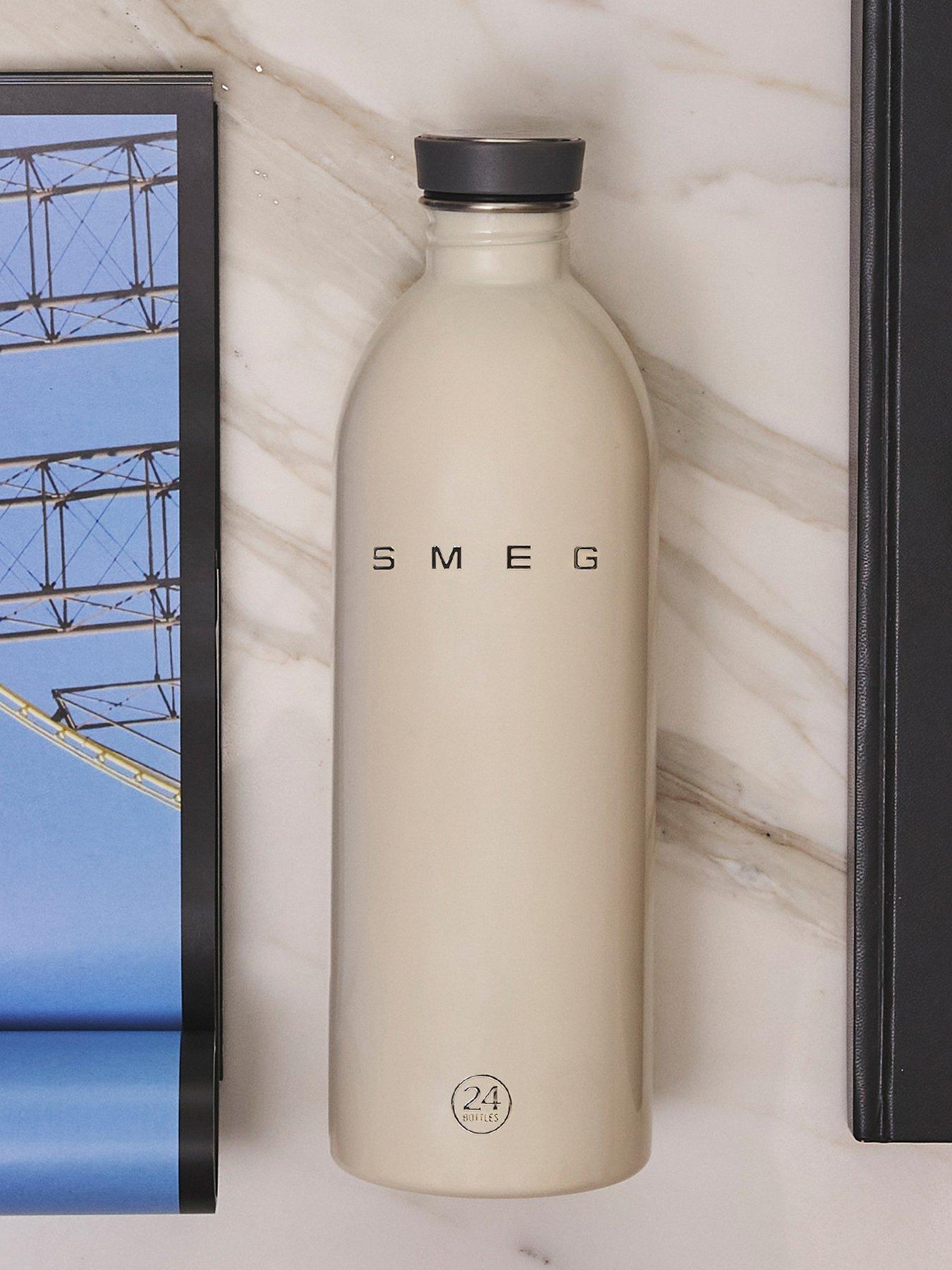 Smeg 24Bottles Lightweight And Leakproof Urban Bottle, Stainless Steel, 1l, Cream