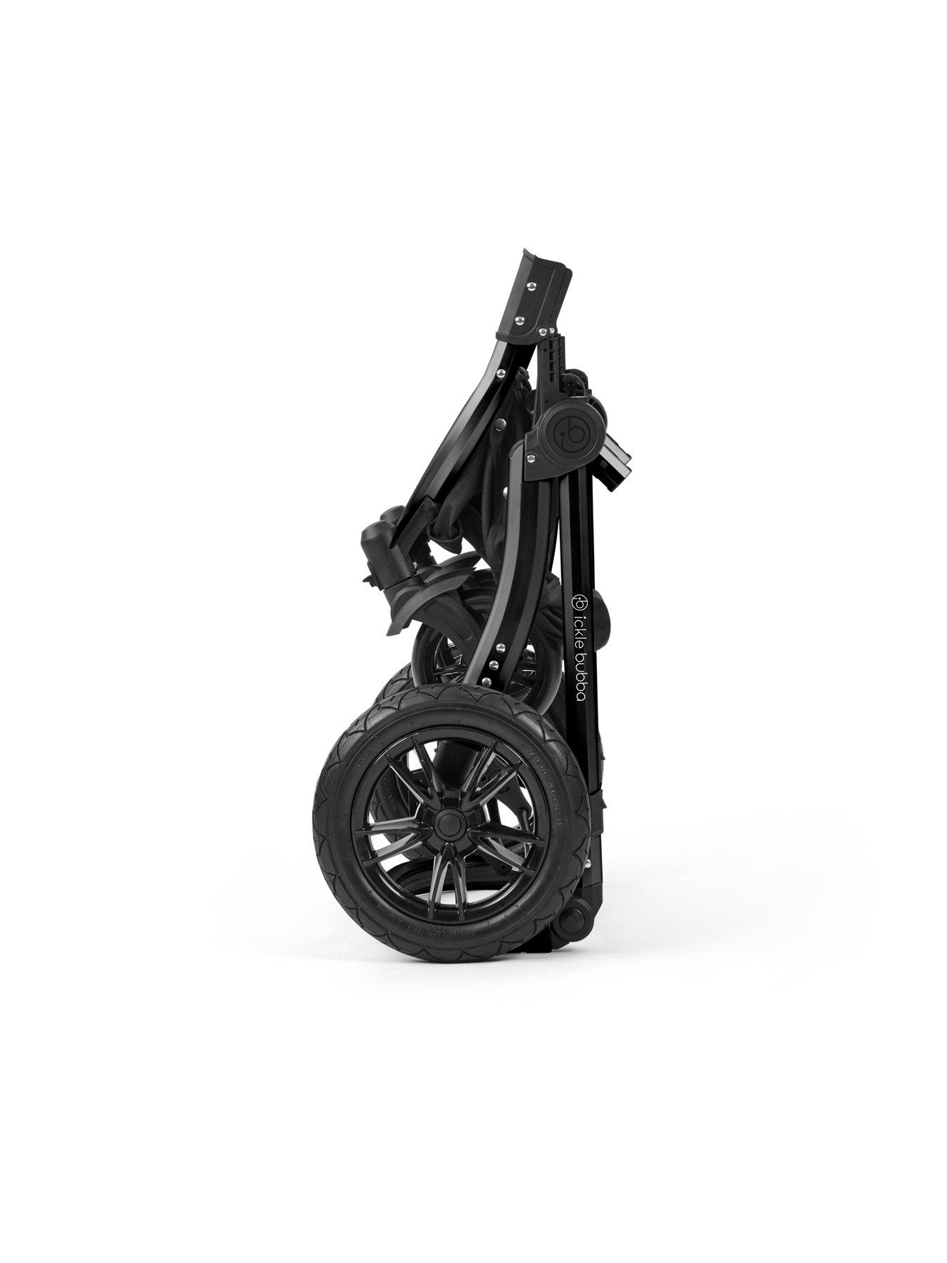 Image 4 of 7 of Ickle Bubba Stomp Luxe 12 Piece Travel System With Maxi Cosi Cabriofix I-Size Car Seat &amp; Isofix Base - Black / Midnight / Black