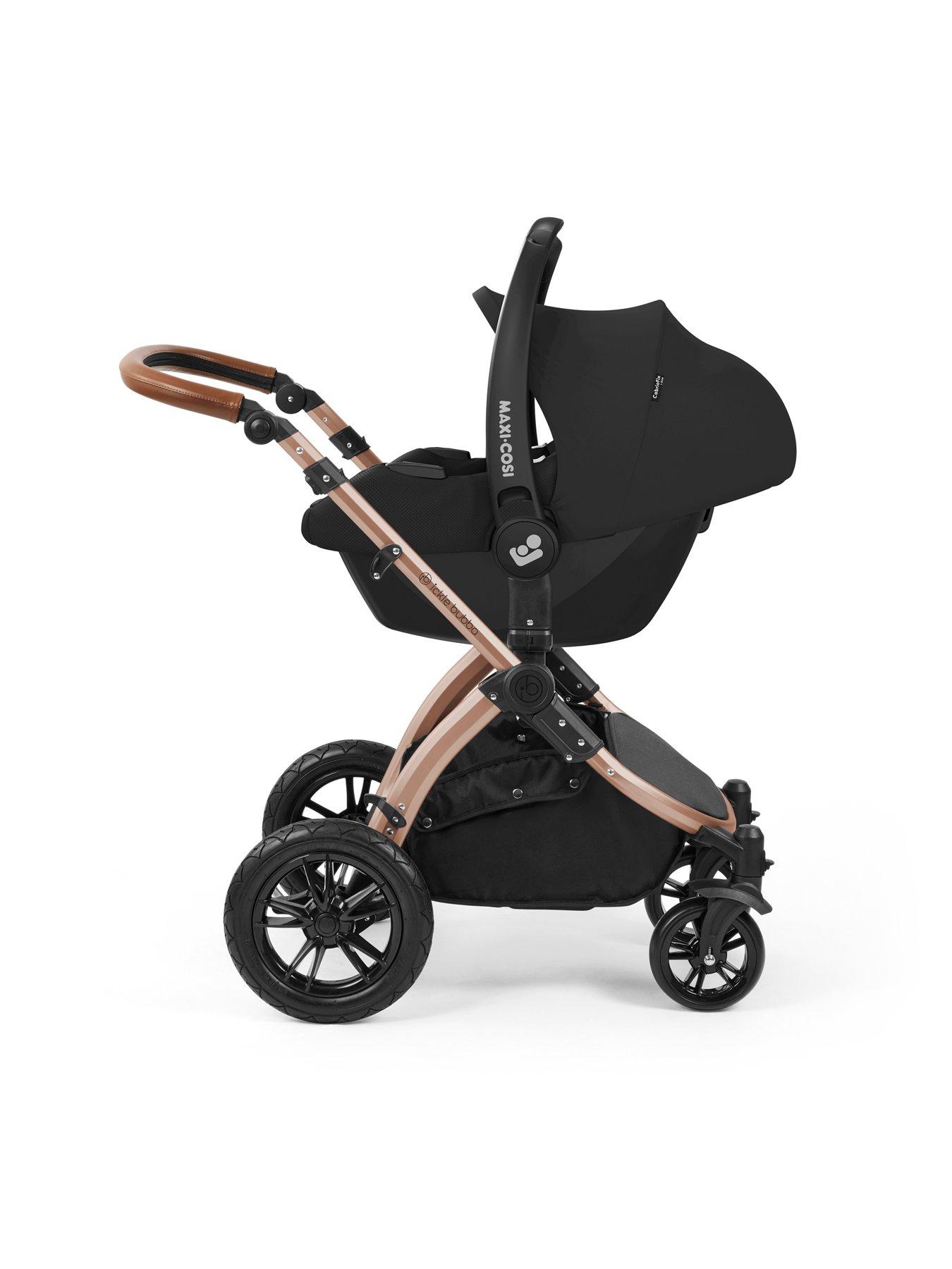 Image 5 of 7 of Ickle Bubba Stomp Luxe 12 Piece Travel System With Maxi Cosi Cabriofix I-Size Car Seat &amp; Isofix Base - Bronze / Woodland / Tan