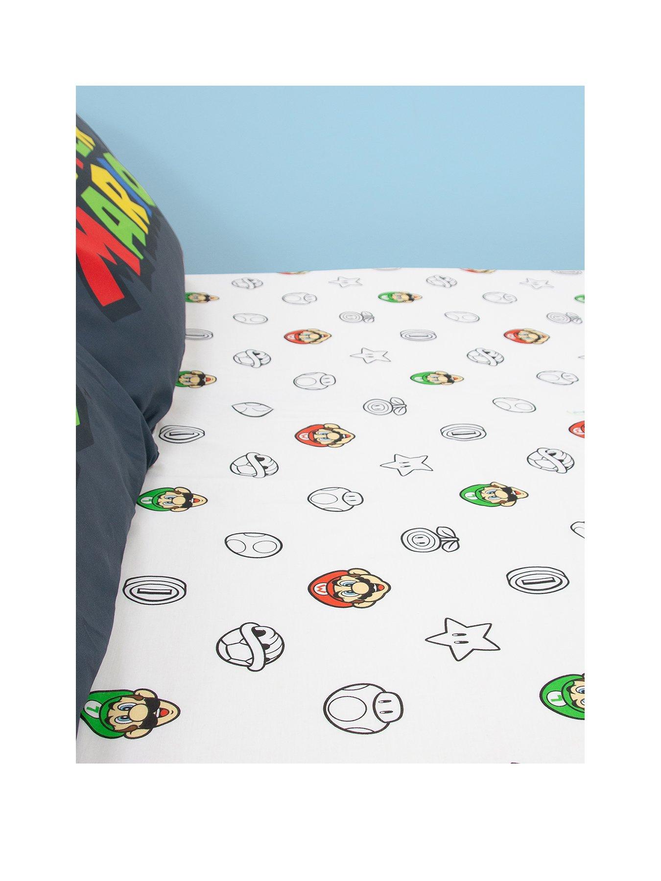 Image 2 of 6 of Super Mario Pair Fitted Sheet&nbsp;- Double