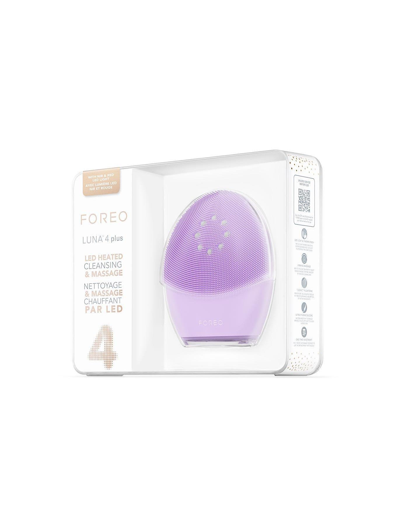 マルちゃん→FOREO LUNA 4 plus (パープル) FOREO LUNA 4 Plus Facial Cleansing Device - Microcurrent & Red