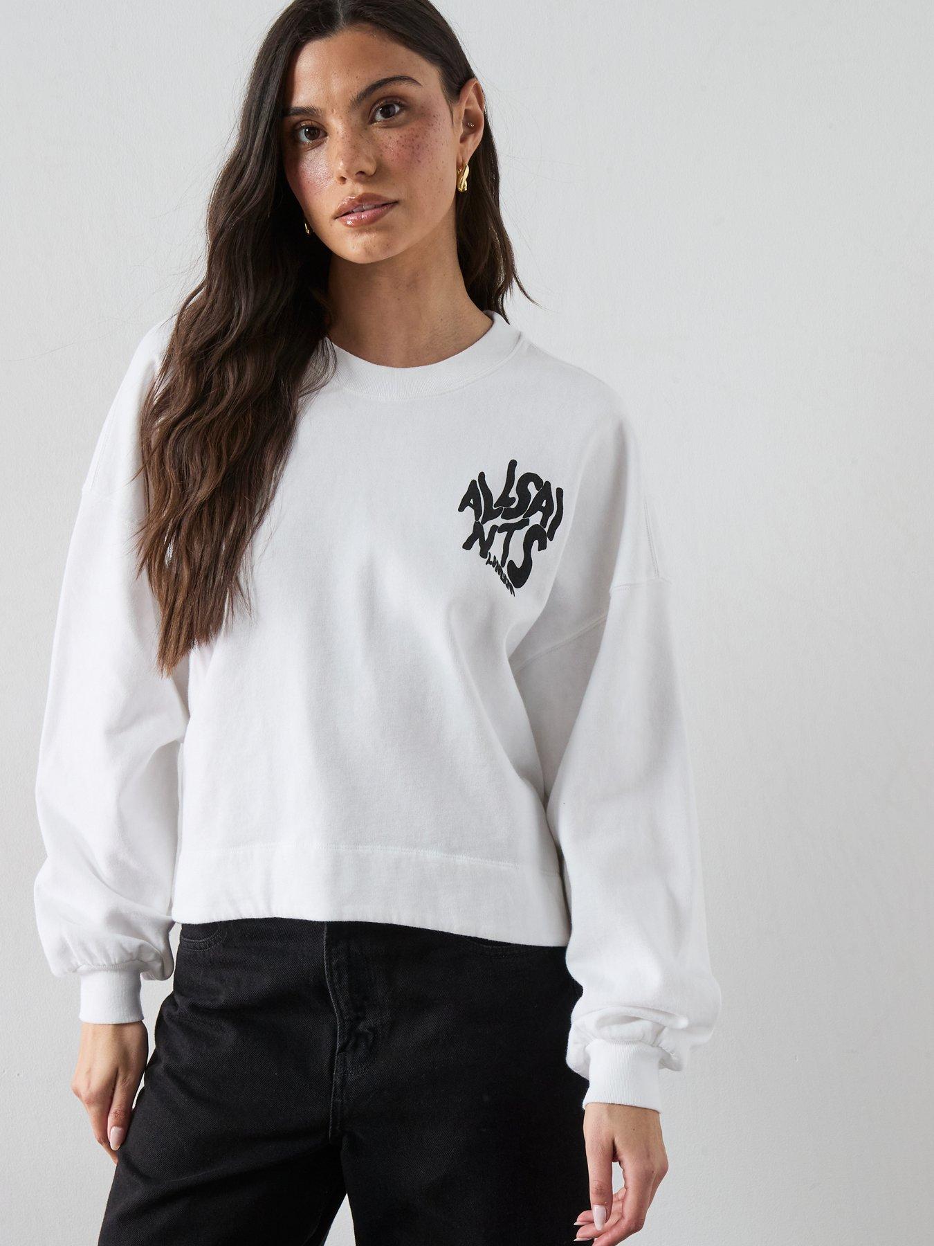 Image 2 of 6 of AllSaints Orlando Lila Sweatshirt - White