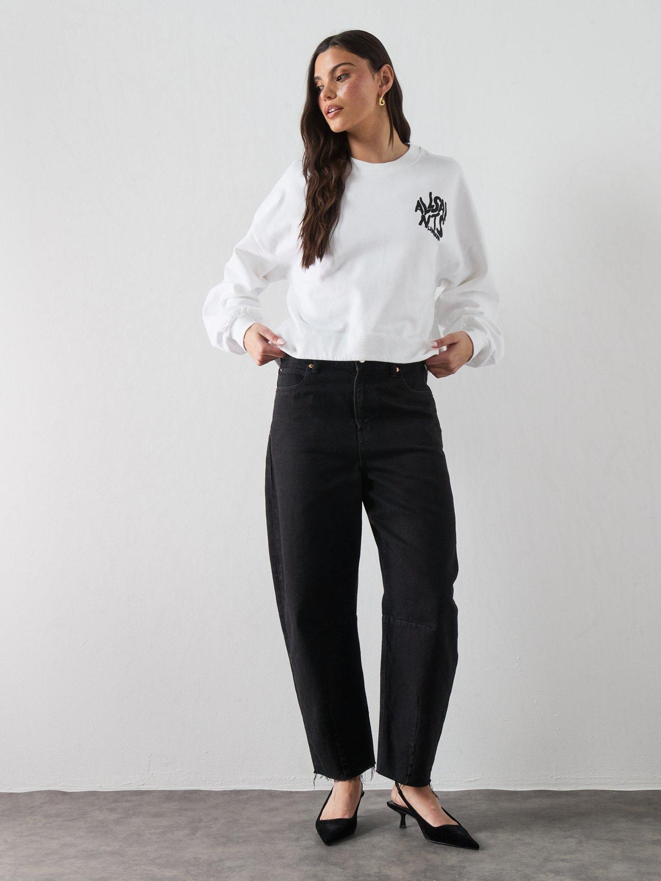 Image 3 of 6 of AllSaints Orlando Lila Sweatshirt - White