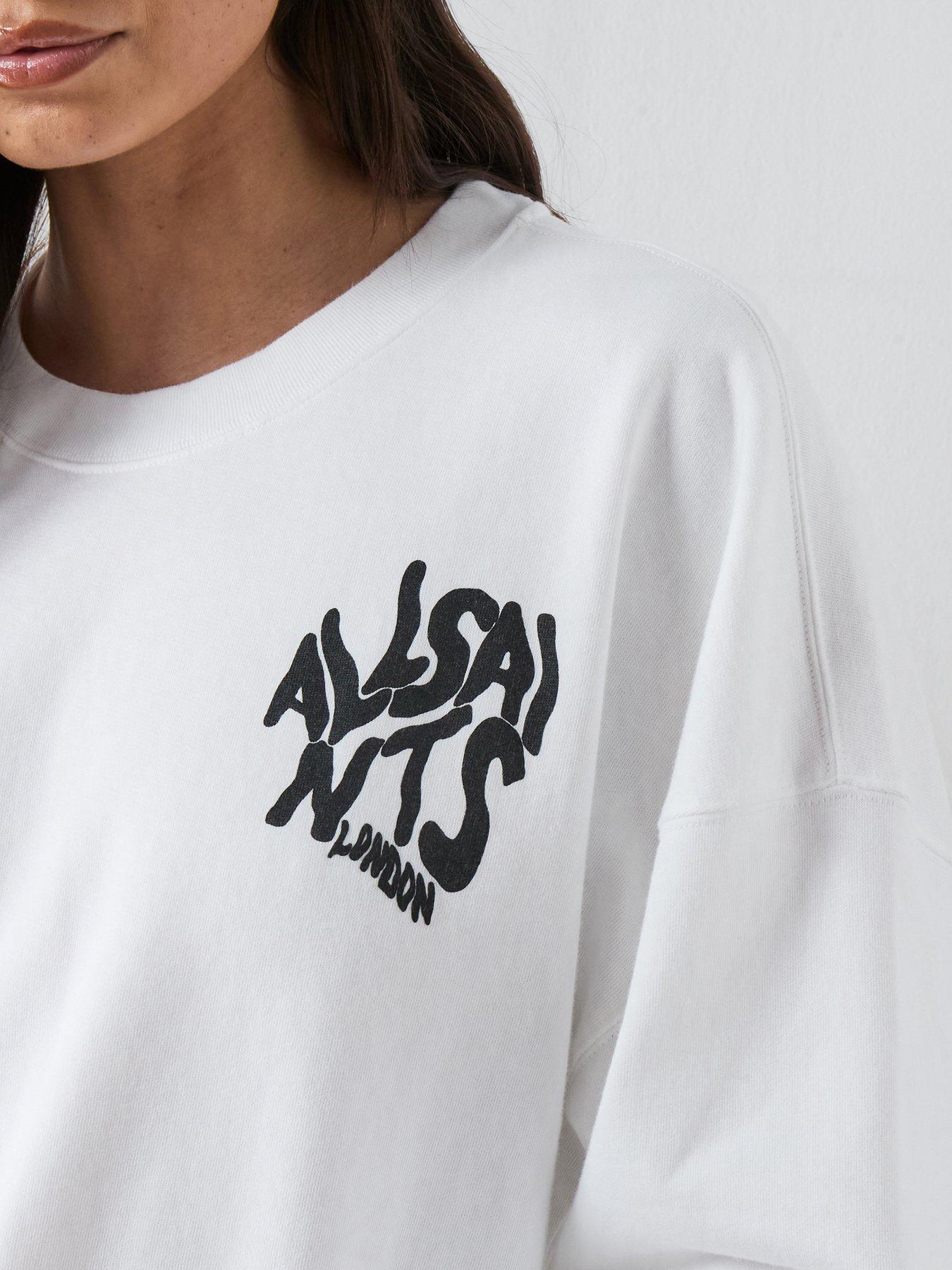 Image 4 of 6 of AllSaints Orlando Lila Sweatshirt - White