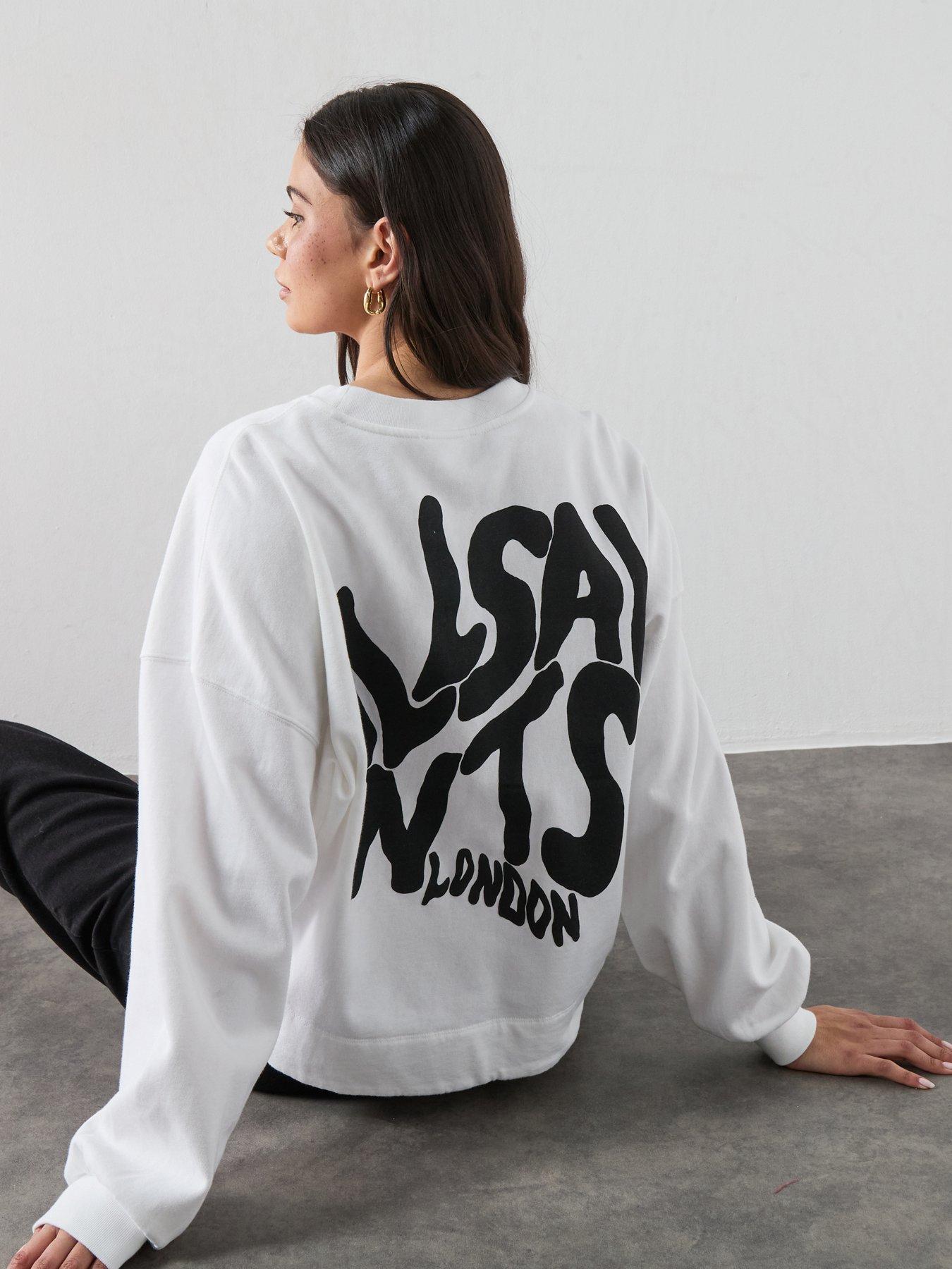 Image 5 of 6 of AllSaints Orlando Lila Sweatshirt - White