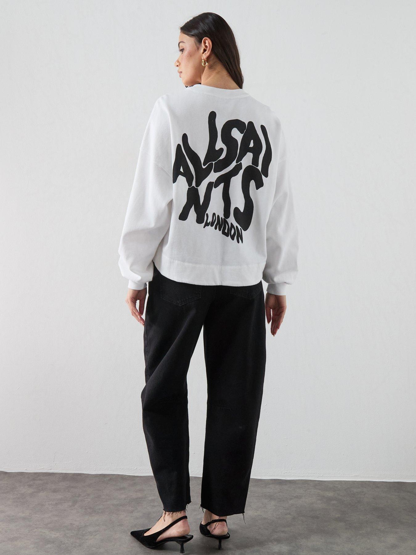 Image 6 of 6 of AllSaints Orlando Lila Sweatshirt - White