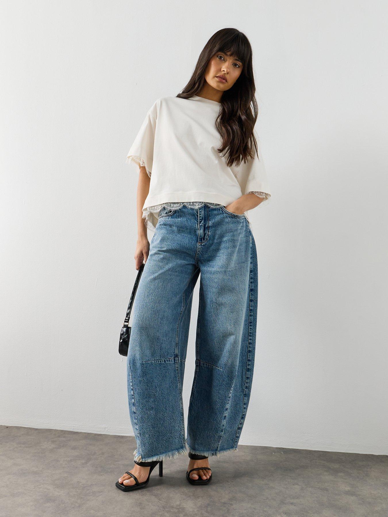 Image 3 of 6 of AllSaints Payton Crop Jeans - Purple