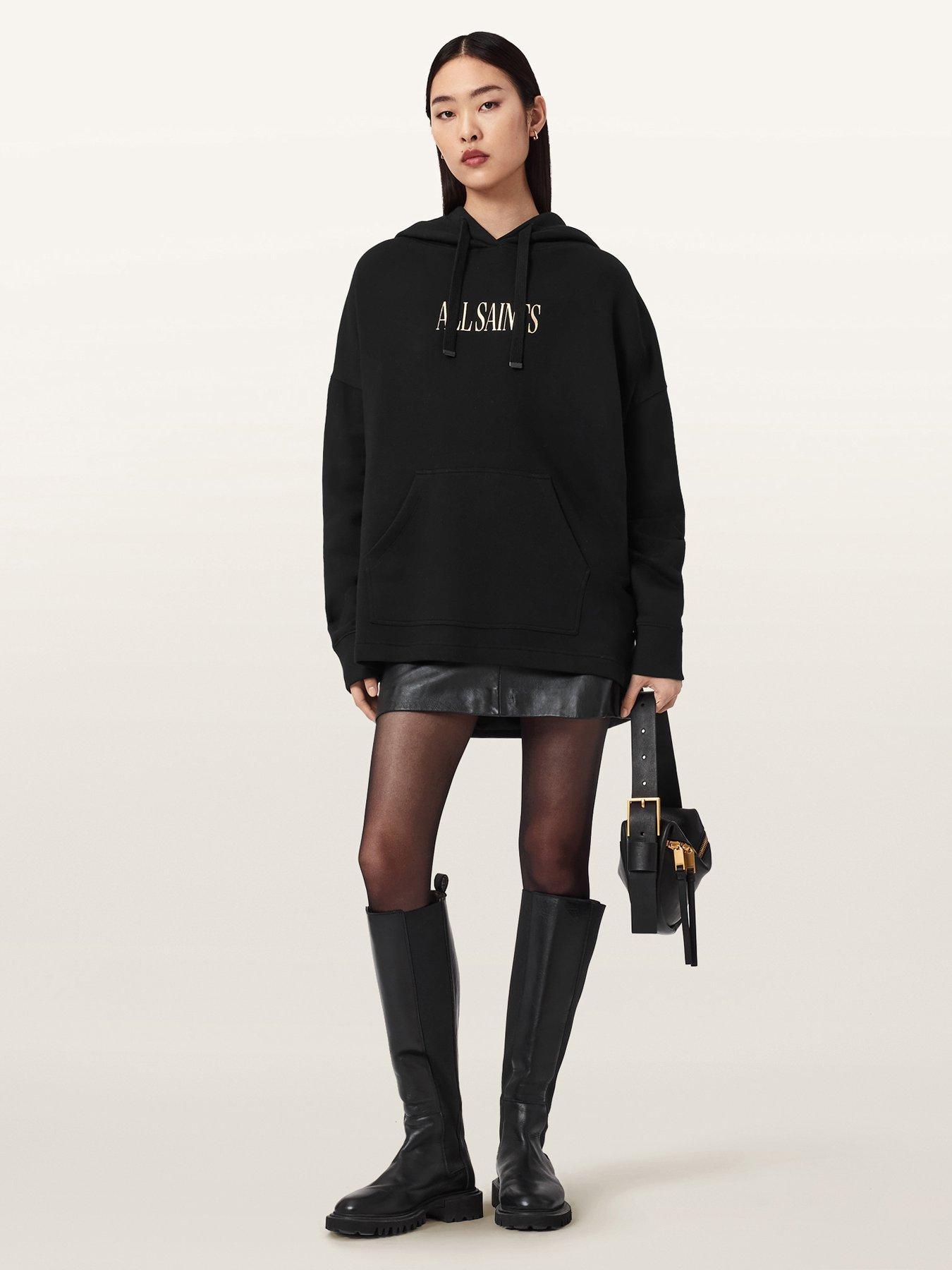AllSaints Cora Etie Hoodie, Black, Size Xs, Women