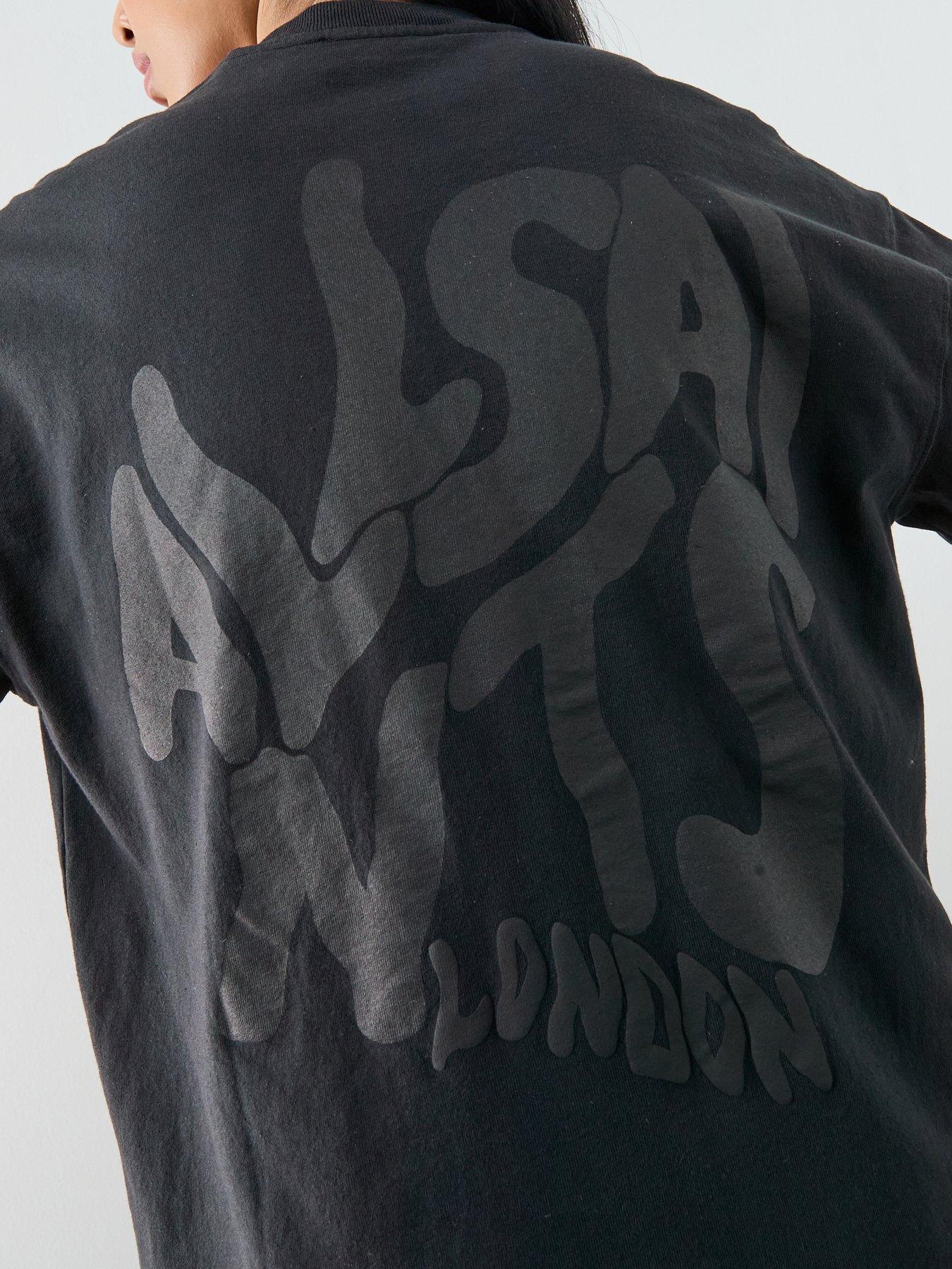 Image 5 of 6 of AllSaints Orlando Etta Tee (Non-Tonal) - Black