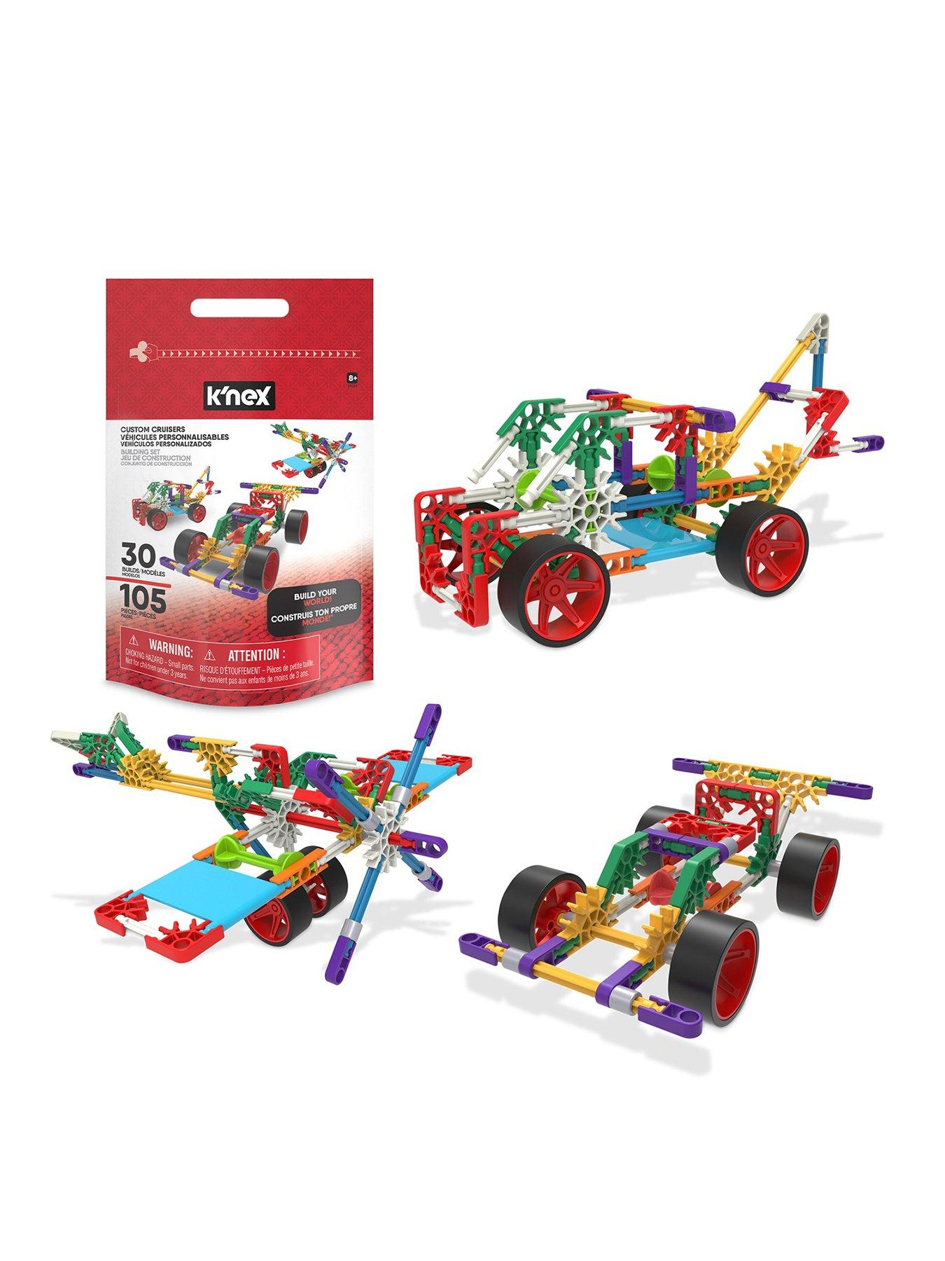 Knex Custom Cruisers 100 Pc/ 30 Model Set with Bag