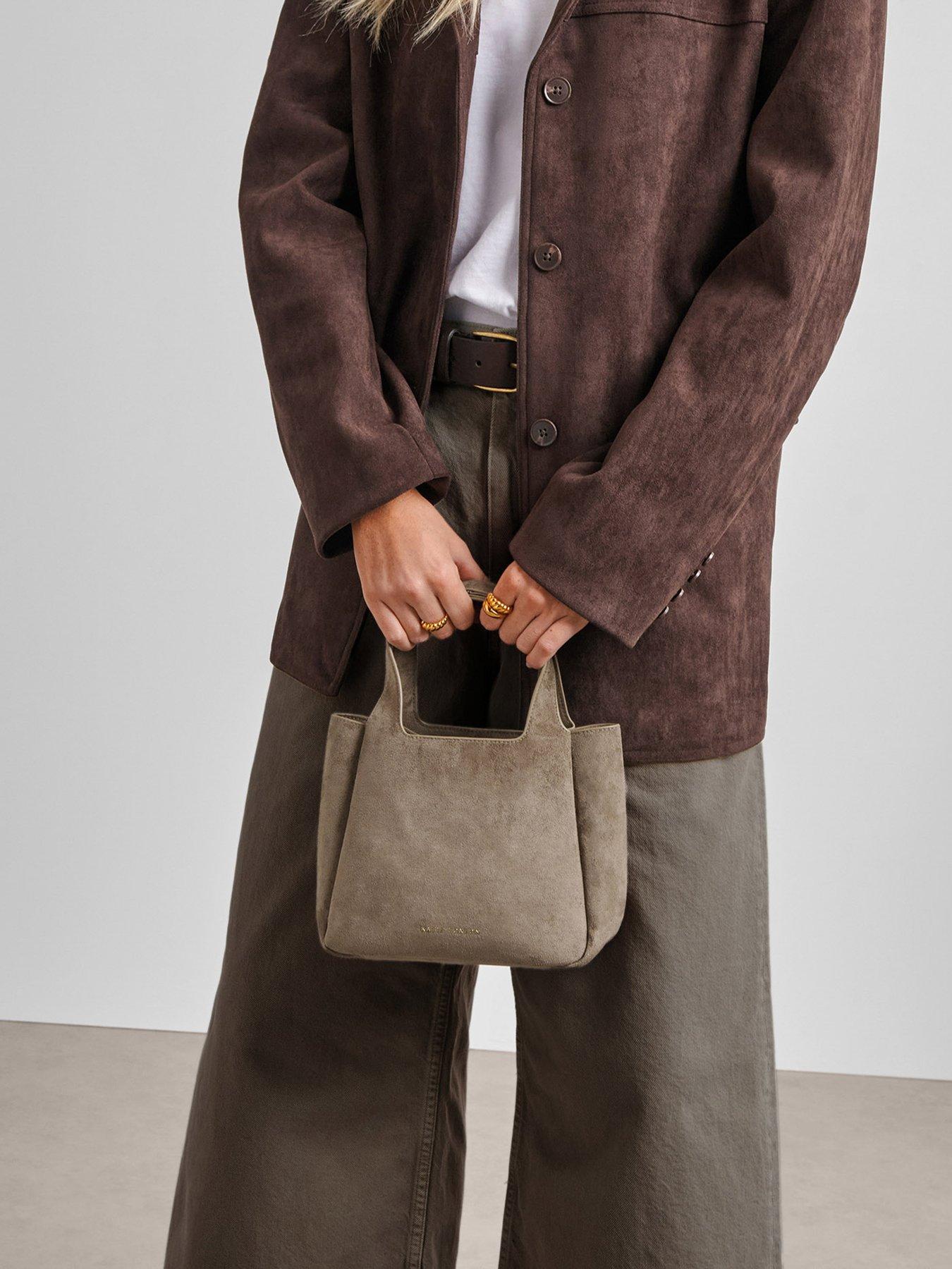Image 1 of 6 of Katie Loxton Raya Top Handle Bag - Mink