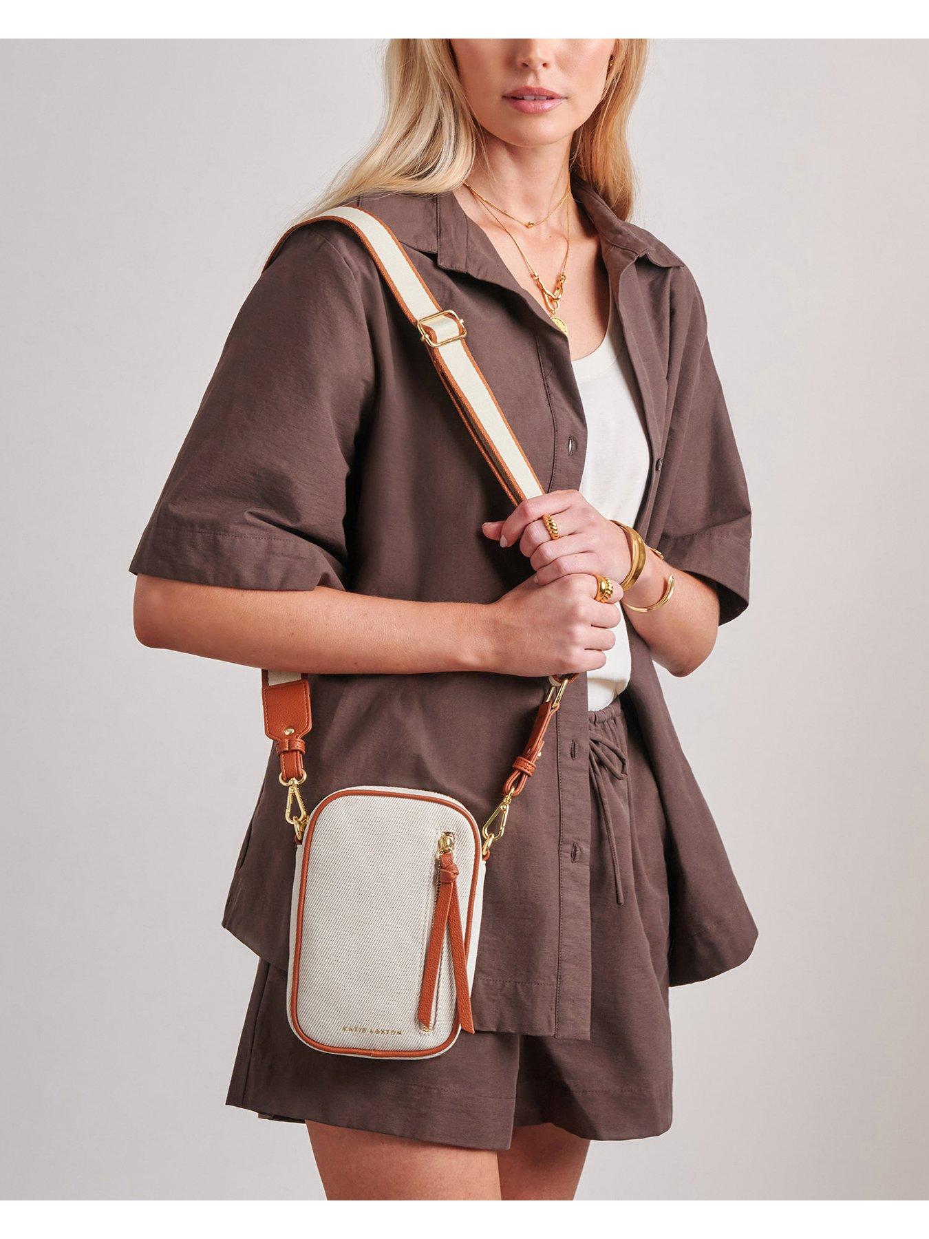 Katie Loxton Hallie Small Crossbody Bag - Canvas/Cognac