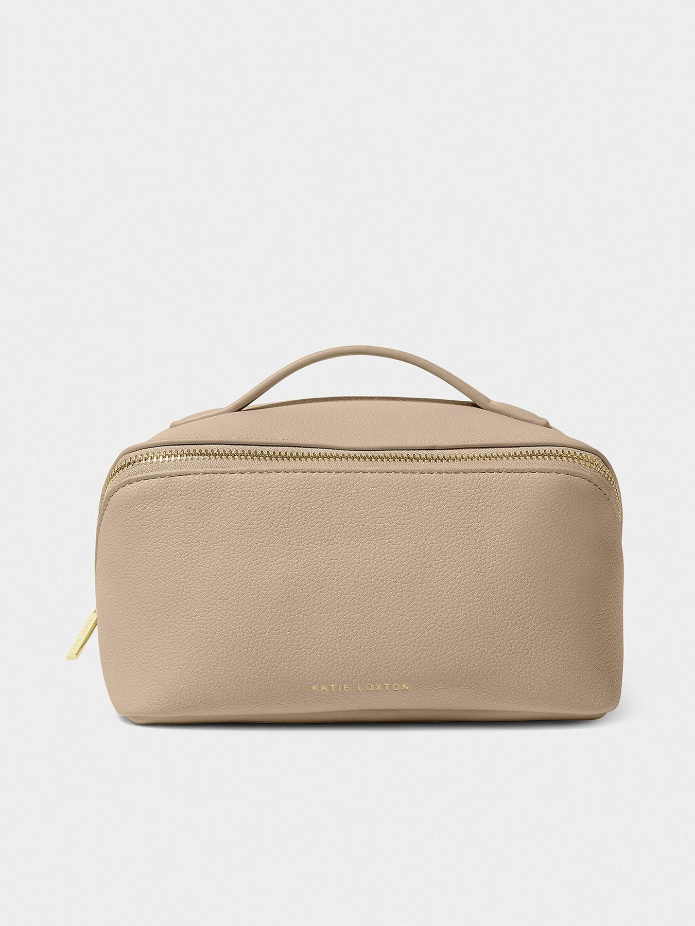 Katie Loxton Medium Make Up / Wash Bag - Light Taupe