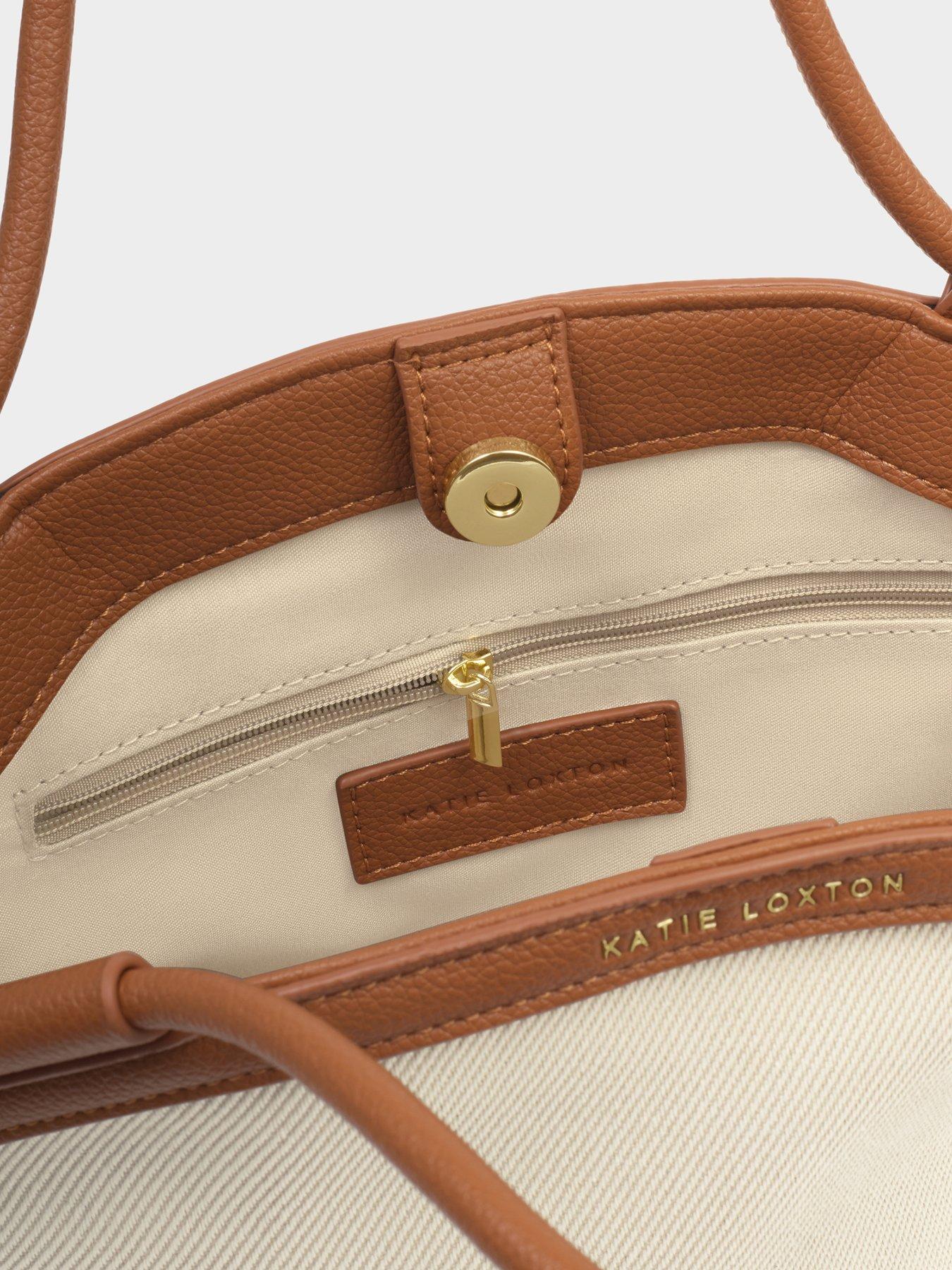 Image 3 of 6 of Katie Loxton Florence Mini Tote Bag - Canvas/Cognac