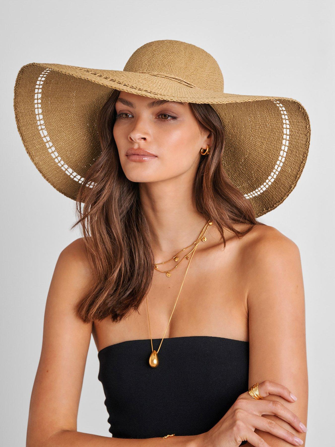 Katie Loxton Wide Brim Floppy Hat - Natural