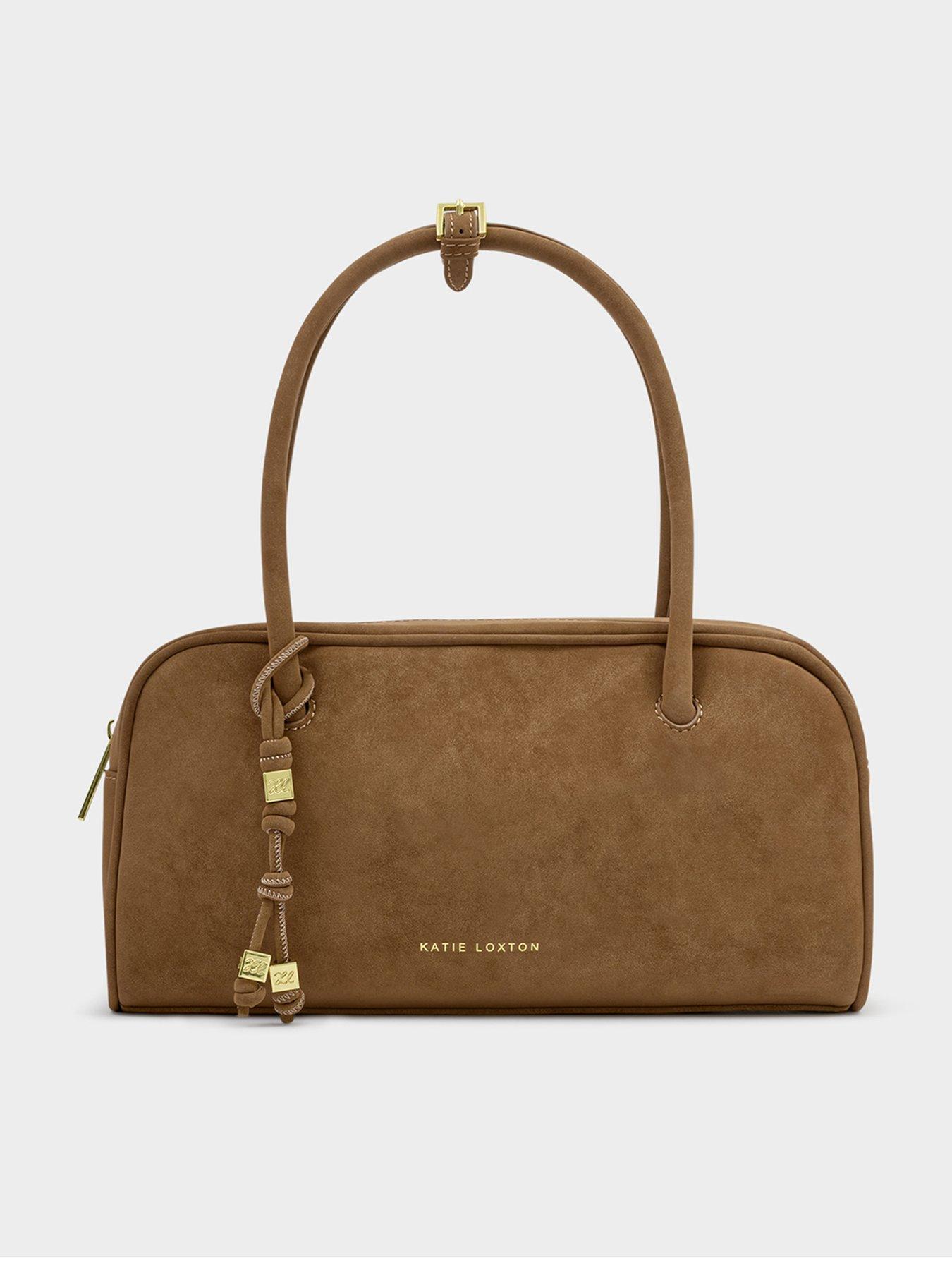 Image 2 of 6 of Katie Loxton Hadley Suedette Bowling Bag - Caramel
