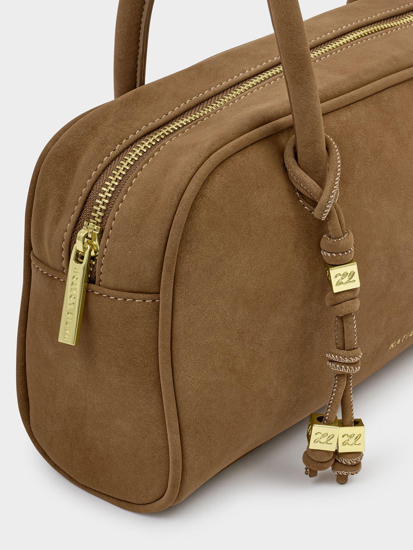 Image 5 of 6 of Katie Loxton Hadley Suedette Bowling Bag - Caramel