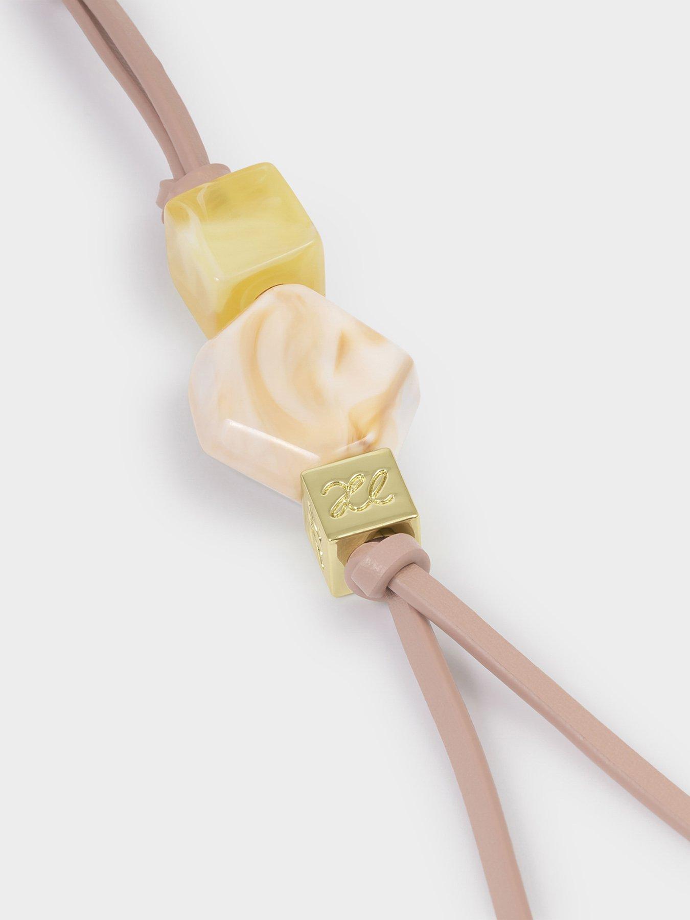 Image 3 of 5 of Katie Loxton Braided Keyring Bag Charm - Pink Heather