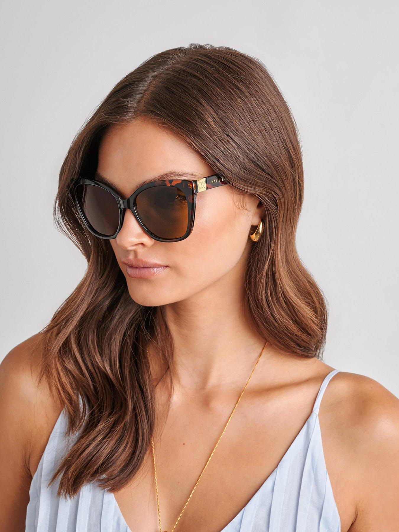 Katie Loxton Mykonos Sunglasses - Dark Tortoiseshell - 5.8cm X 14.7cm X 14.3cm