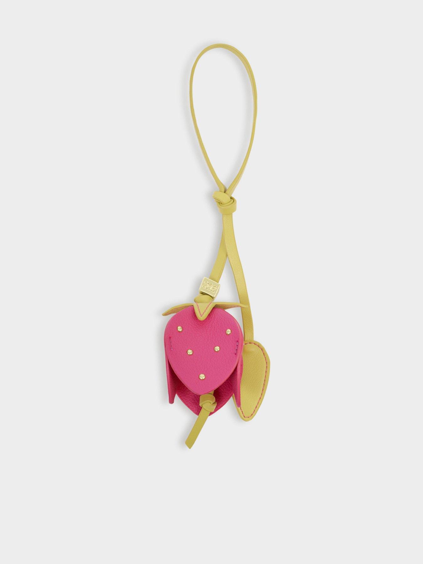 Image 1 of 5 of Katie Loxton Strawberry Bag Charm - Pink
