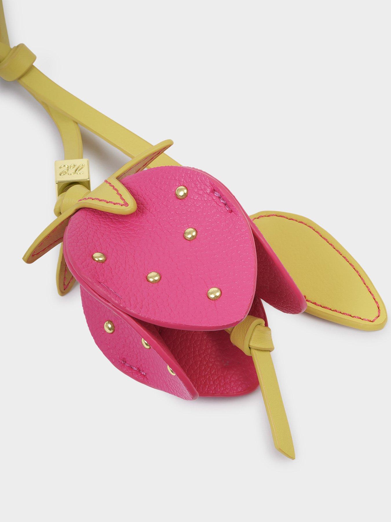 Image 4 of 5 of Katie Loxton Strawberry Bag Charm - Pink
