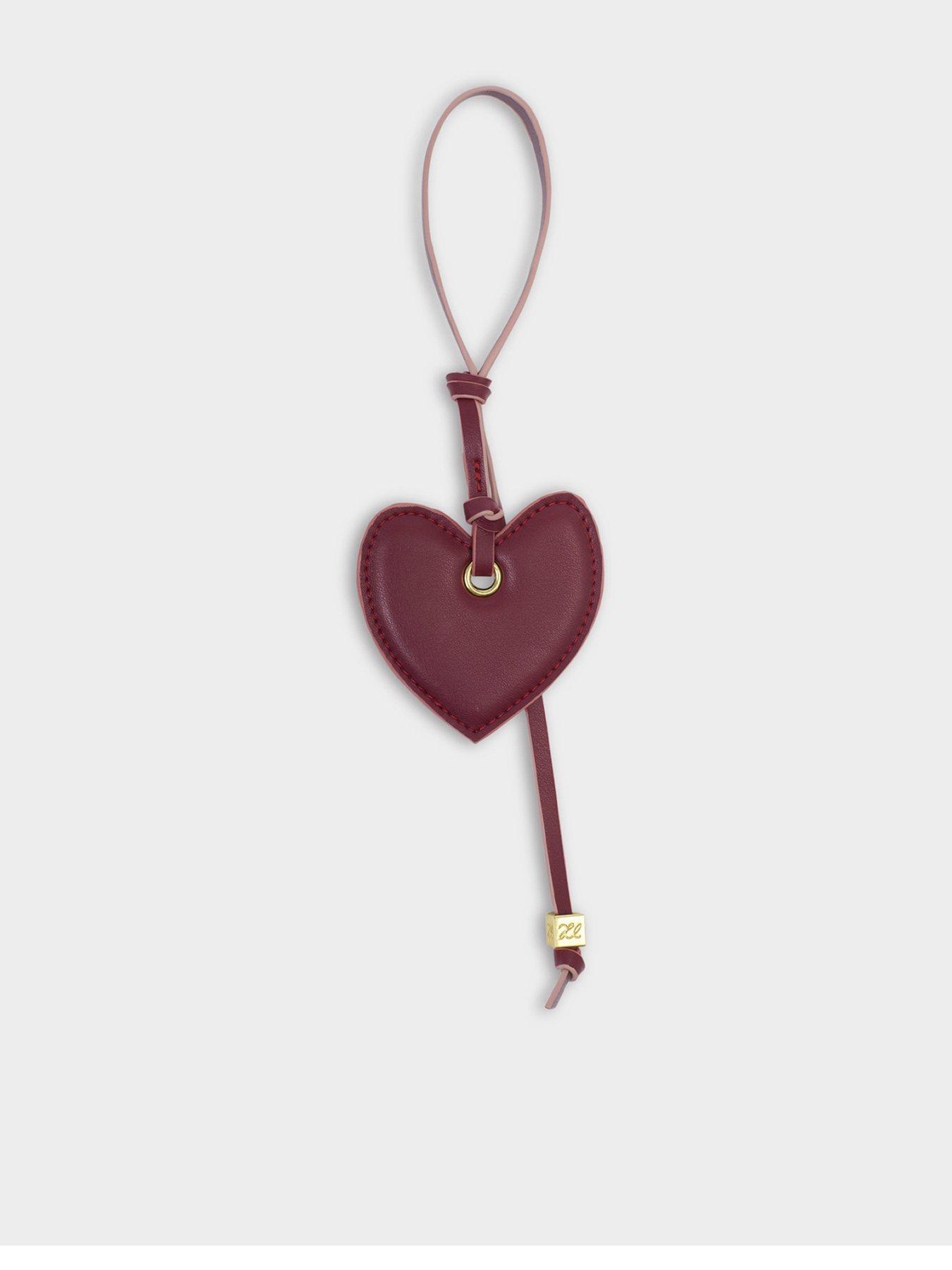 Katie Loxton Amour Heart Bag Charm - Cherry Red