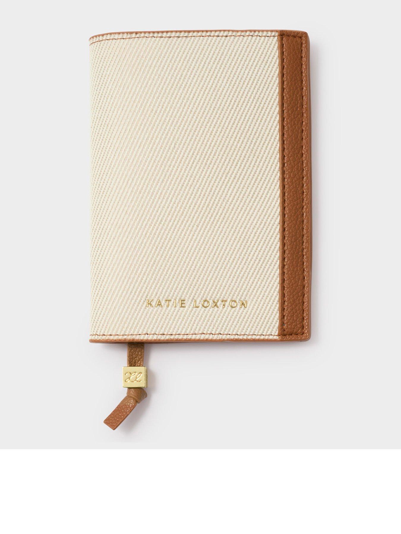 Katie Loxton Passport Cover - Canvas/Cognac