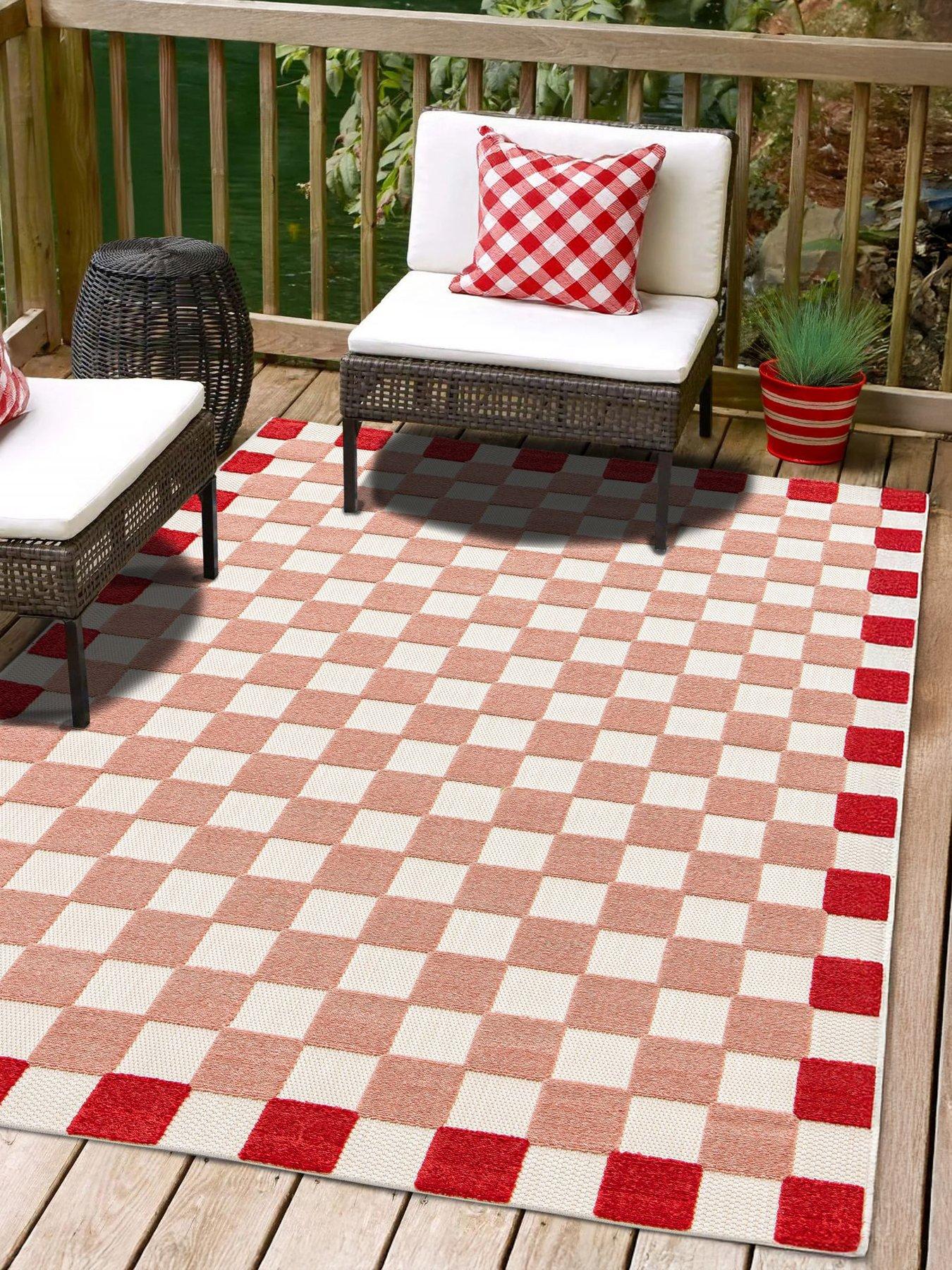 The Very Collection Zouk Checkerboard Indoor/Outdoor Rug