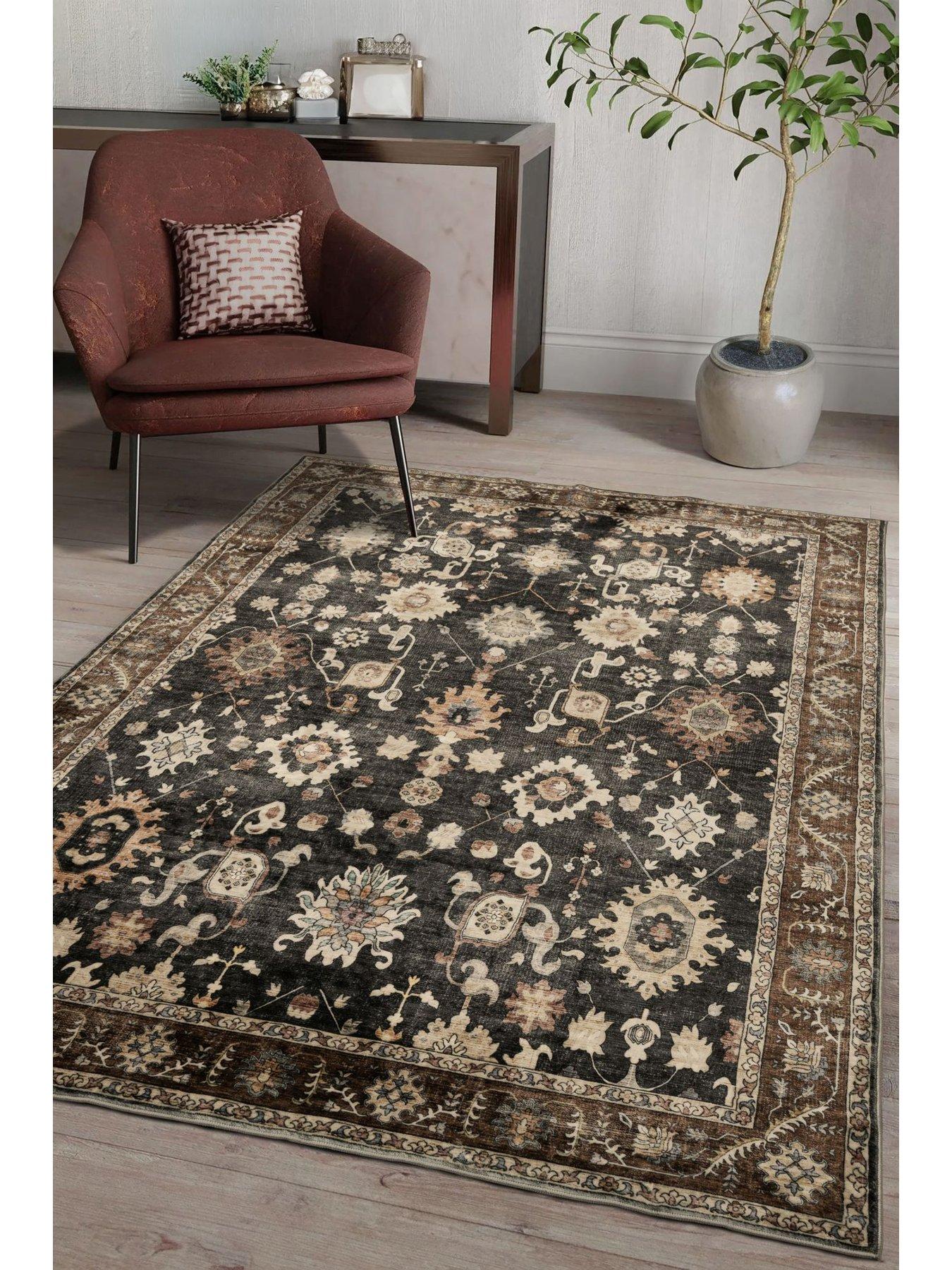 The Very Collection Washable Roma Traditional Rug 140 X 200cm