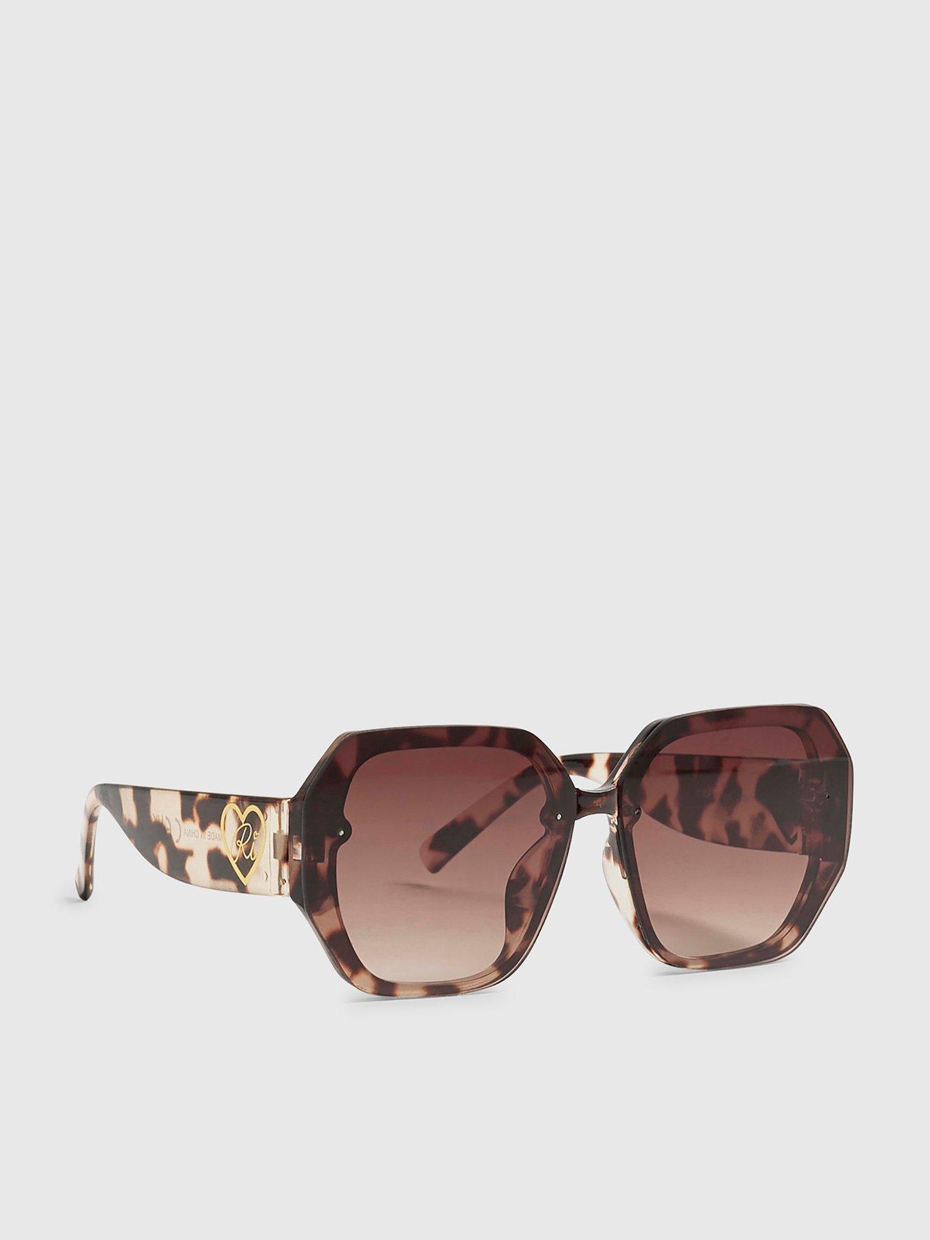 River Island Older Girls Ombre Oversized Sunglasses - Brown