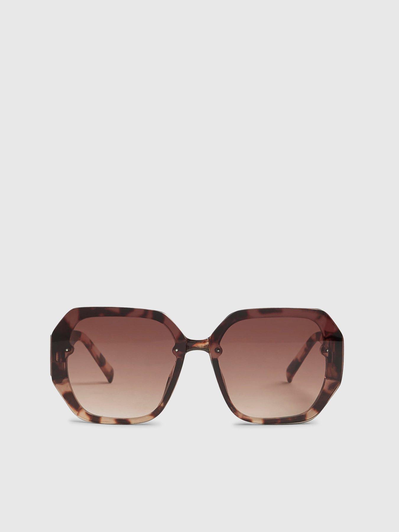 Image 2 of 4 of River Island Older Girls Ombre Oversized Sunglasses - Brown