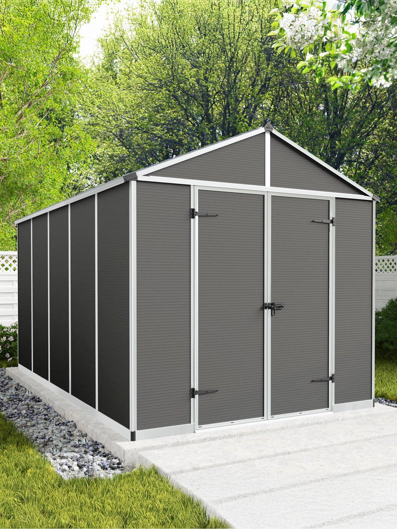 Image 1 of 5 of Palram Rubicon Shed 8X12 - Dark Grey