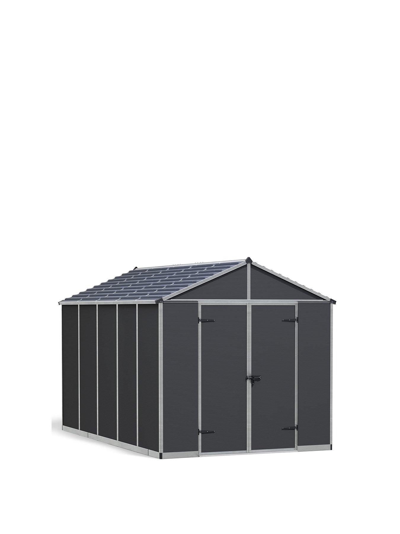 Image 2 of 5 of Palram Rubicon Shed 8X12 - Dark Grey