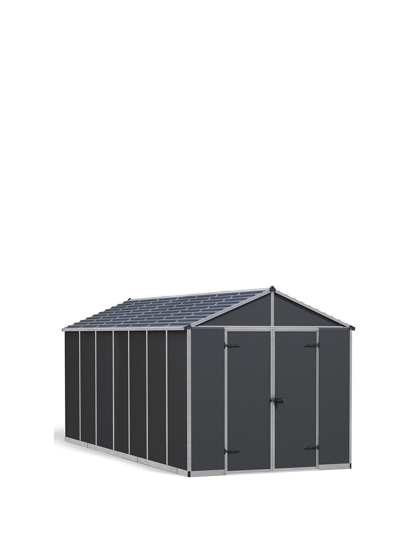 Image 2 of 5 of Palram Rubicon Shed 8X17 - Dark Grey