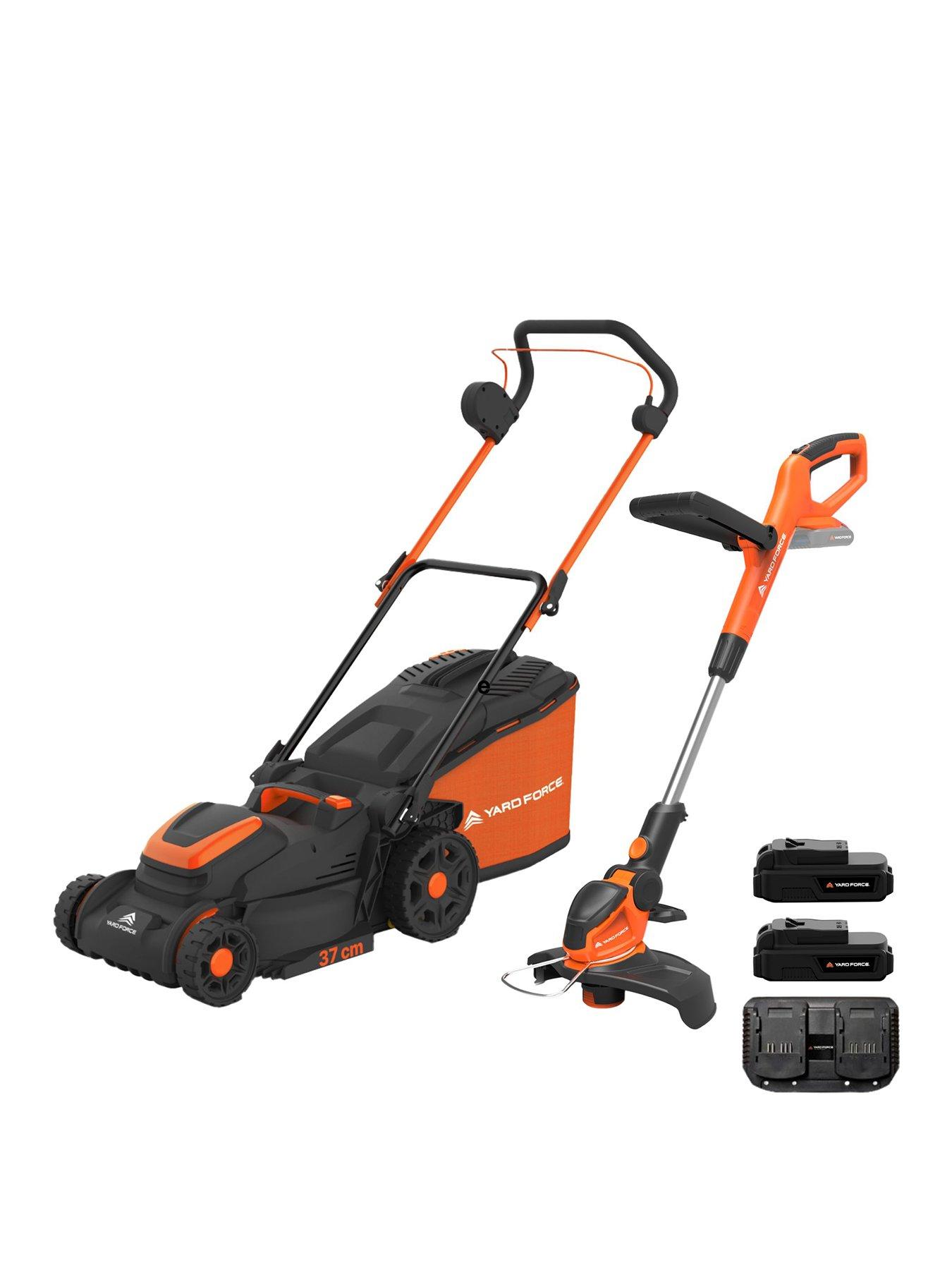 Image 1 of 4 of Yard Force 40V(2x20V) 37cm lawn mower twinpack LM C37B + LT C25
